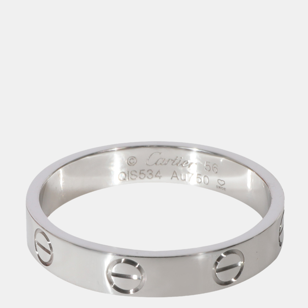 

Cartier Love Wedding Band in 18k White Gold Ring Size US 7.5