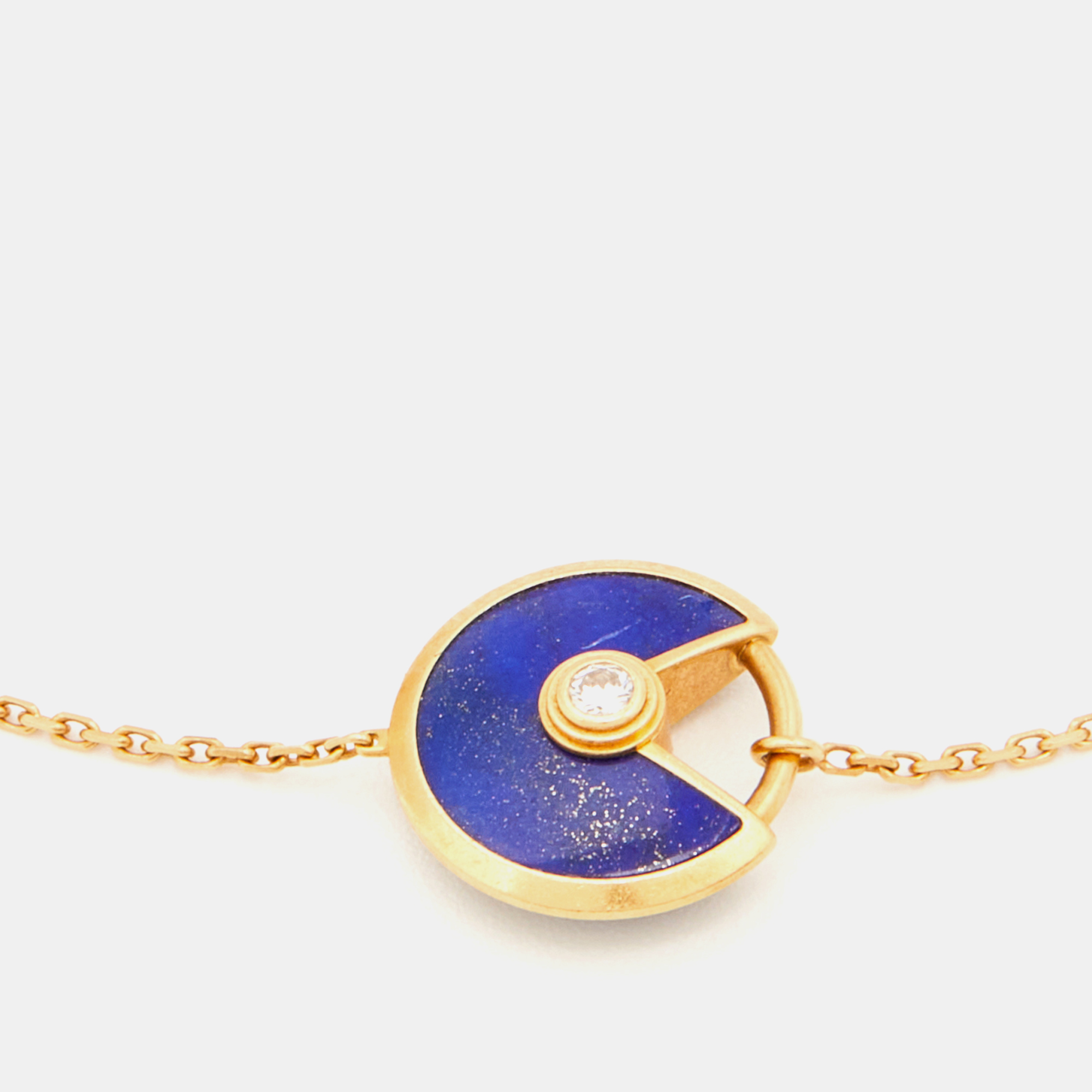 

Cartier Amulette De Cartier Lapis Lazuli Diamond 18k Yellow Gold Bracelet