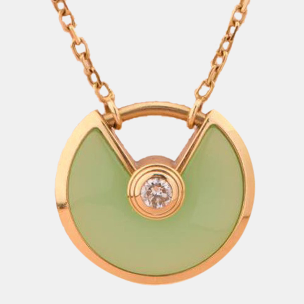 

Cartier Amulette De Cartier With Green Chalcedony Pendant