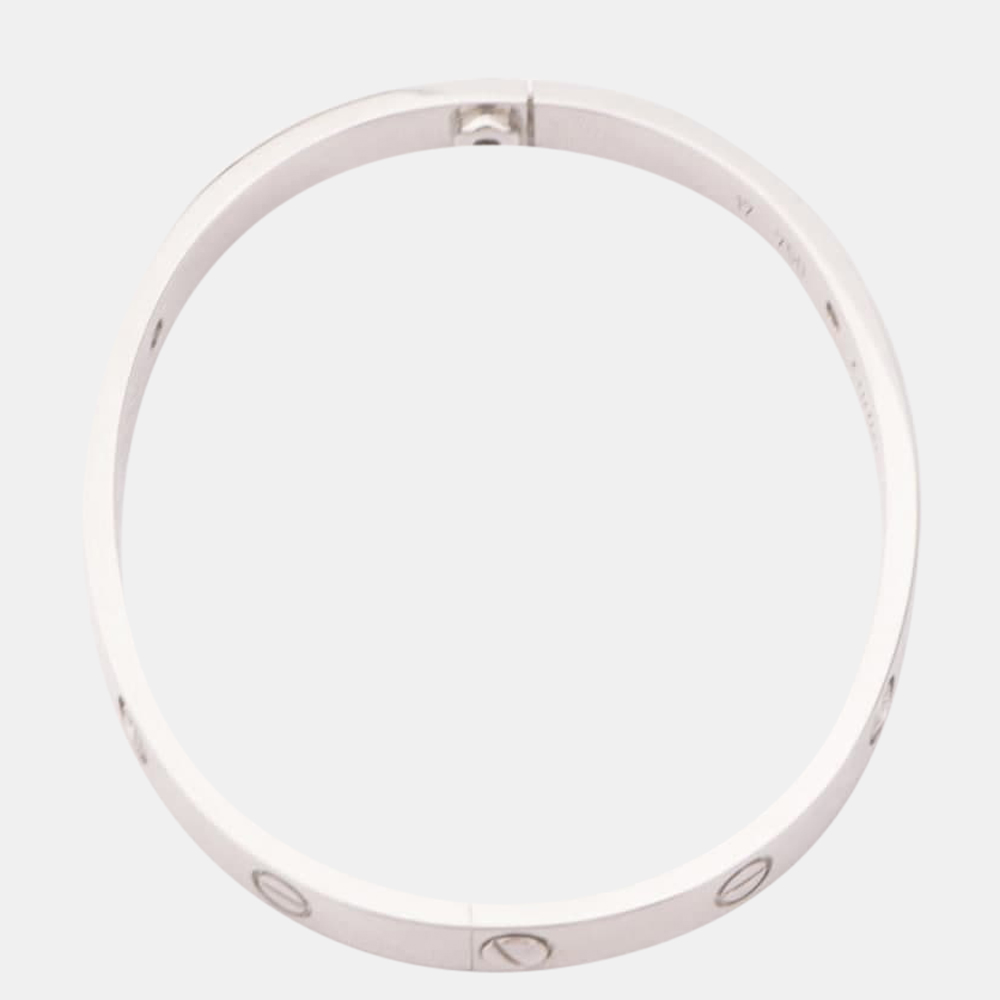 

Cartier White Gold 4 Diamond Love Bracelet Size