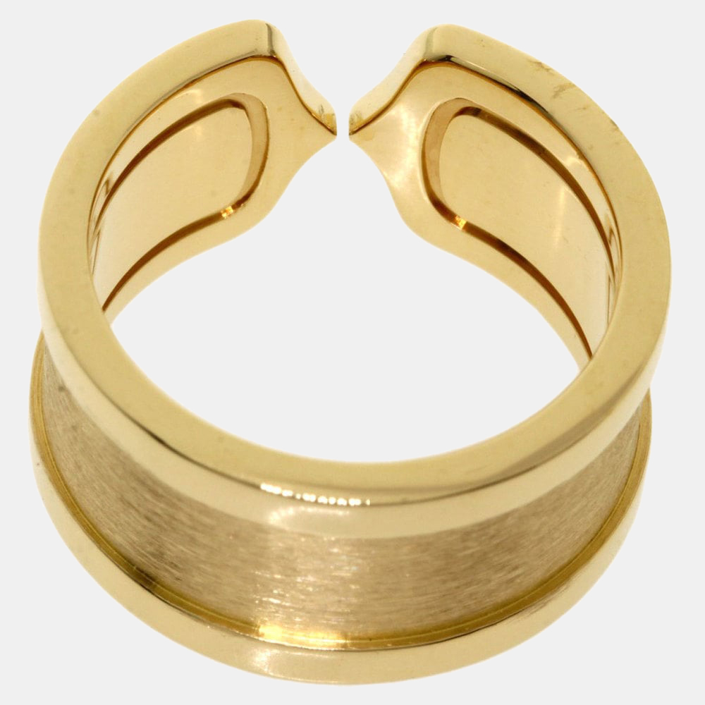 

Cartier Double C 18K Yellow Gold Diamond Ring EU 52