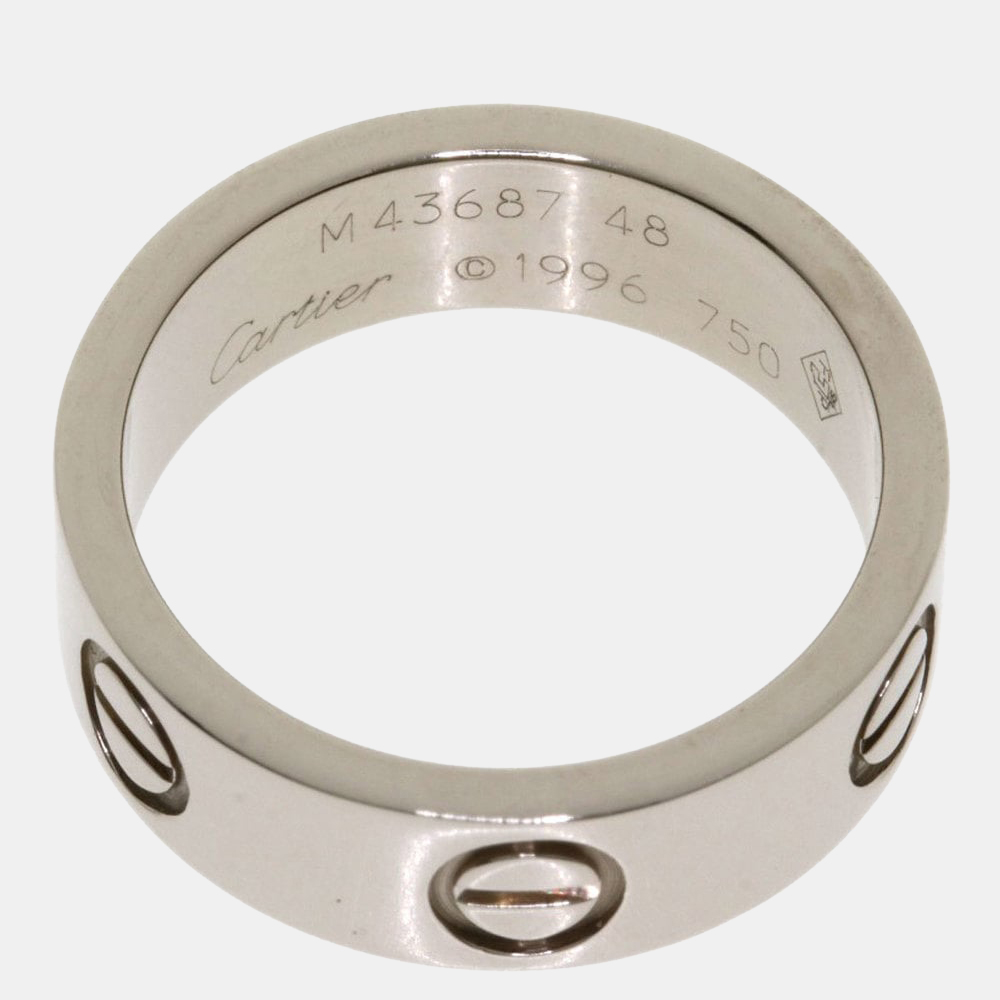 

Cartier Love Vintage 18K White Gold Ring EU 48