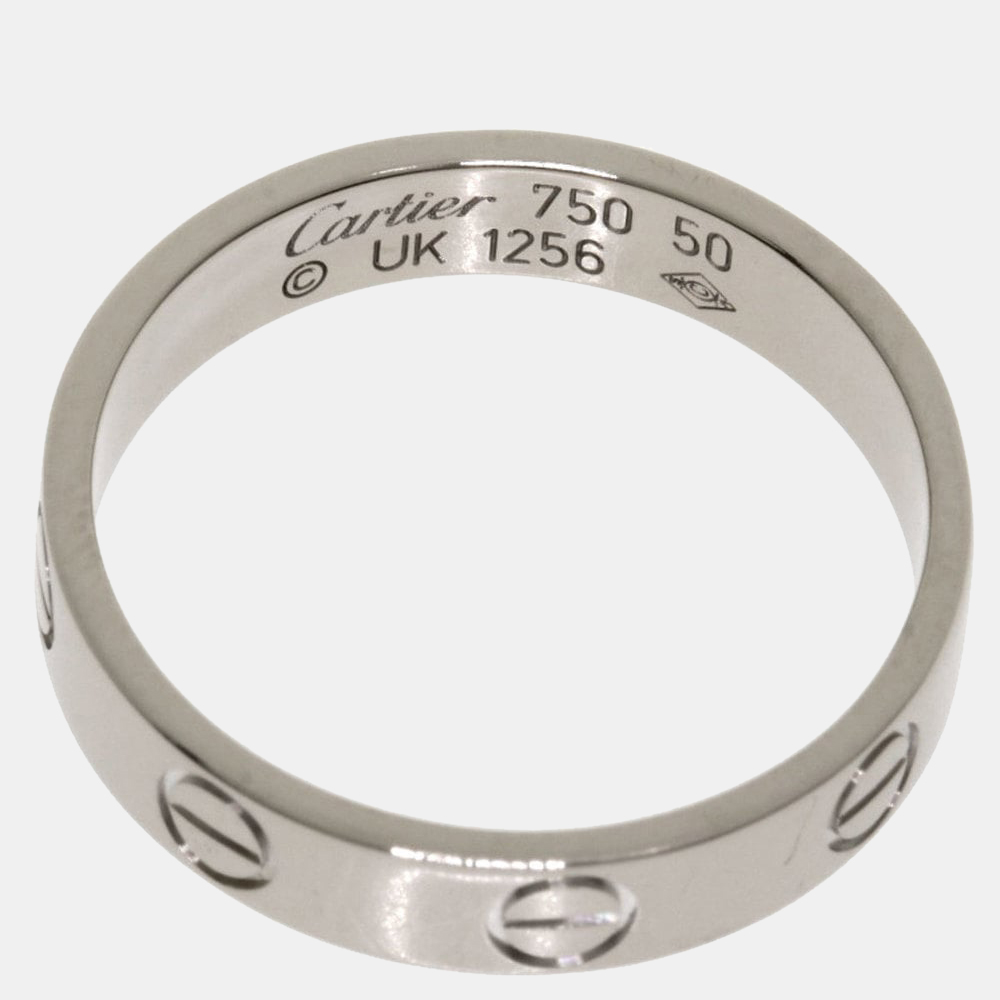 

Cartier Love 18K White Gold Ring EU 50