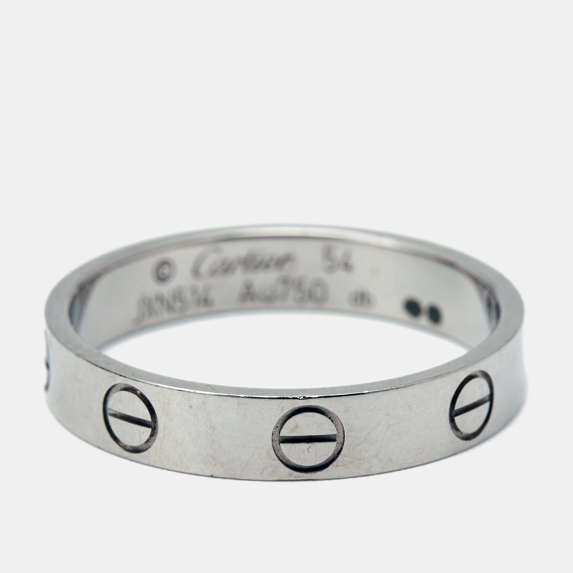 

Cartier Love 18k White Gold Wedding band Ring Size