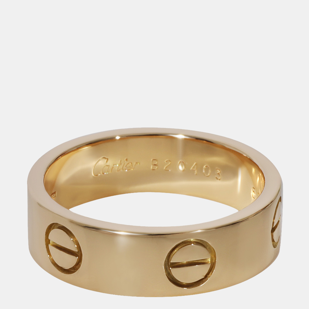 

Cartier Love Ring in 18k Yellow Gold Ring Size EU 52.5 - US 6.25