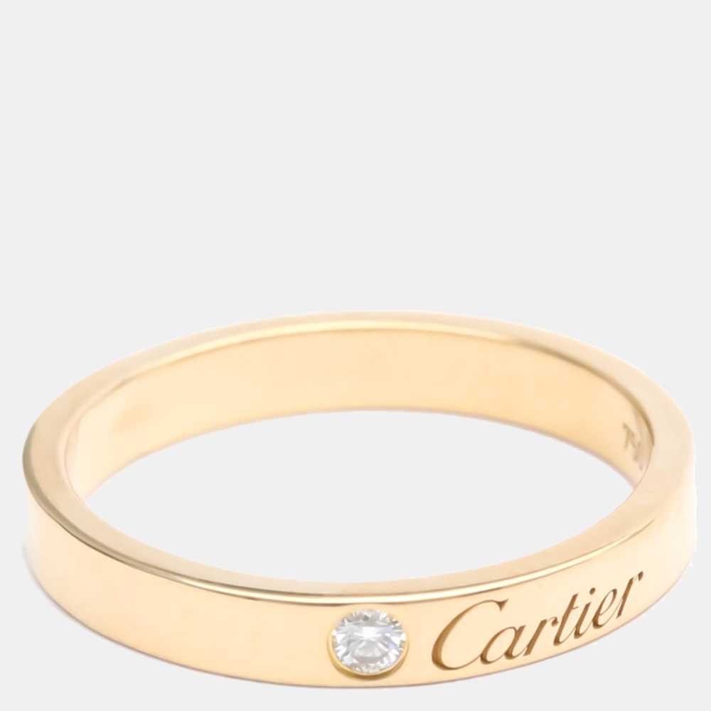

Cartier C De Cartier 18K Rose Gold Diamond Ring EU 55
