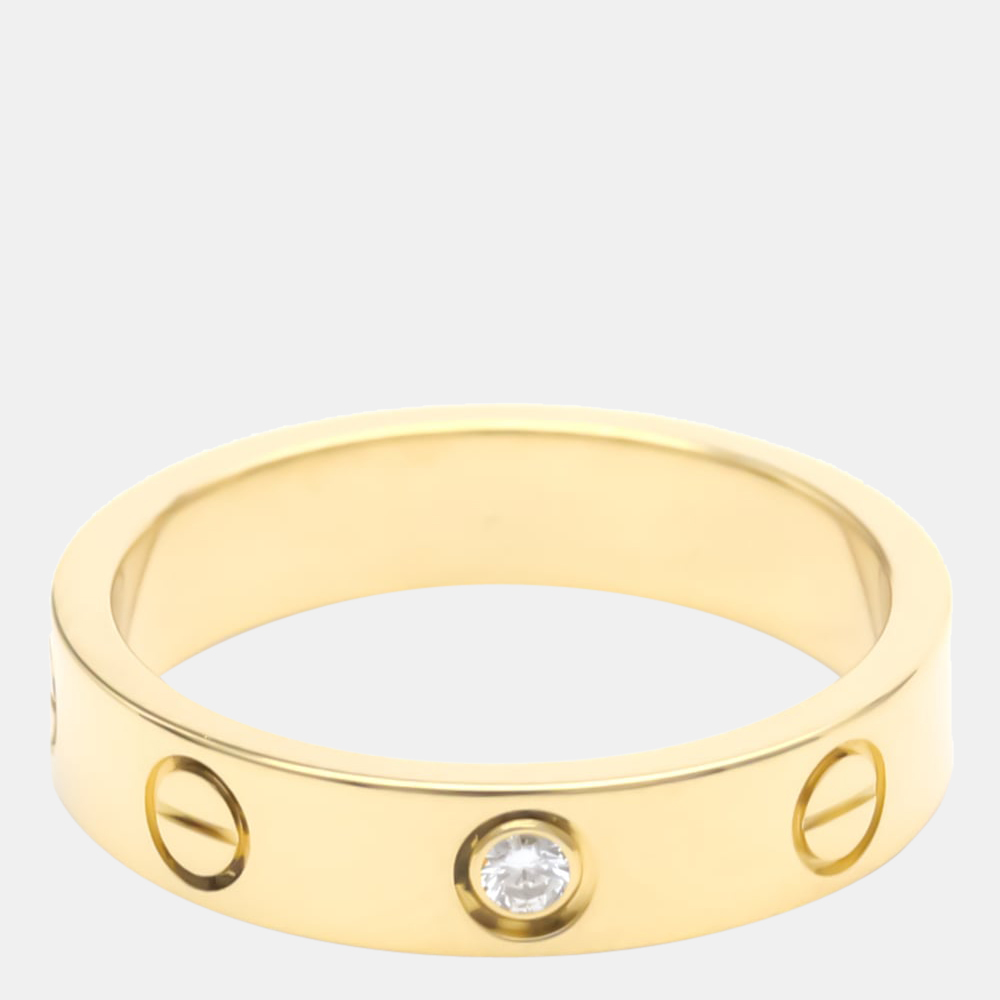 

Cartier Love 18K Yellow Gold Diamond Ring EU 50
