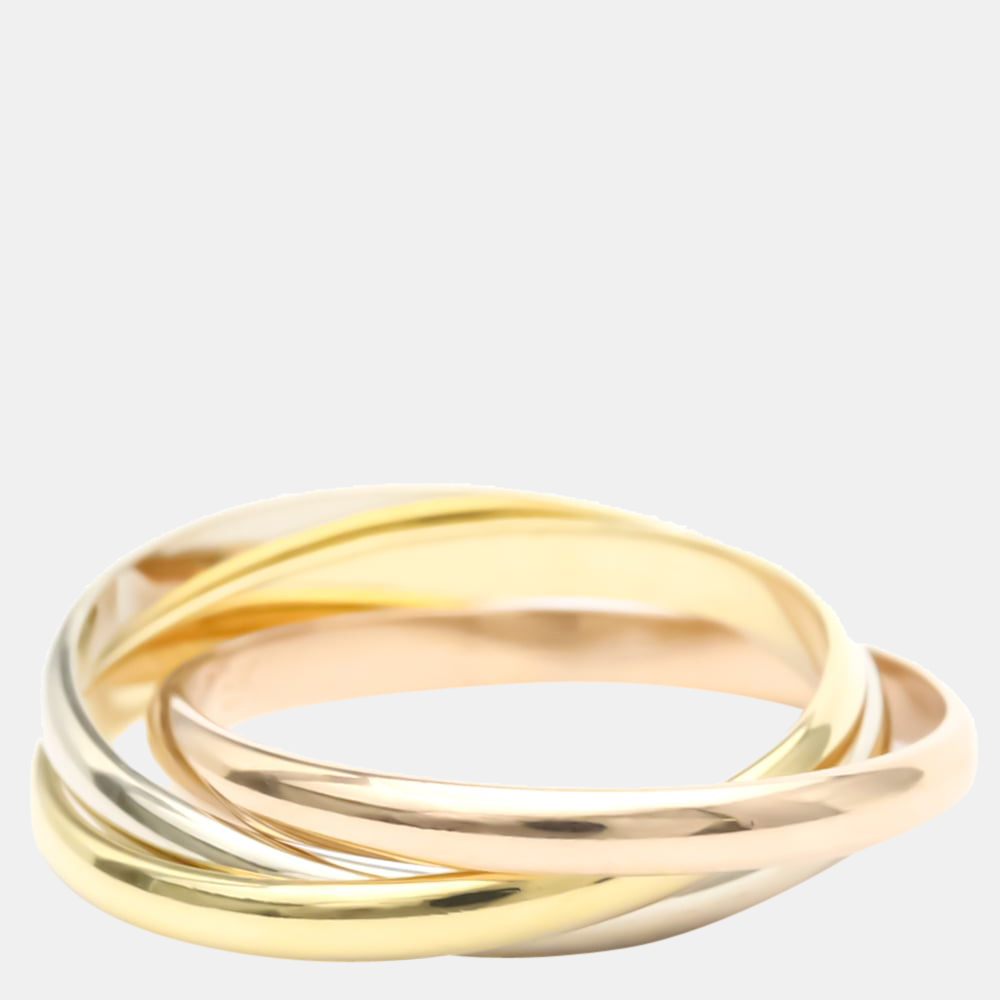 

Cartier Les Muste De Cartier 18K Trinity Yellow Rose and White Gold Ring EU 51