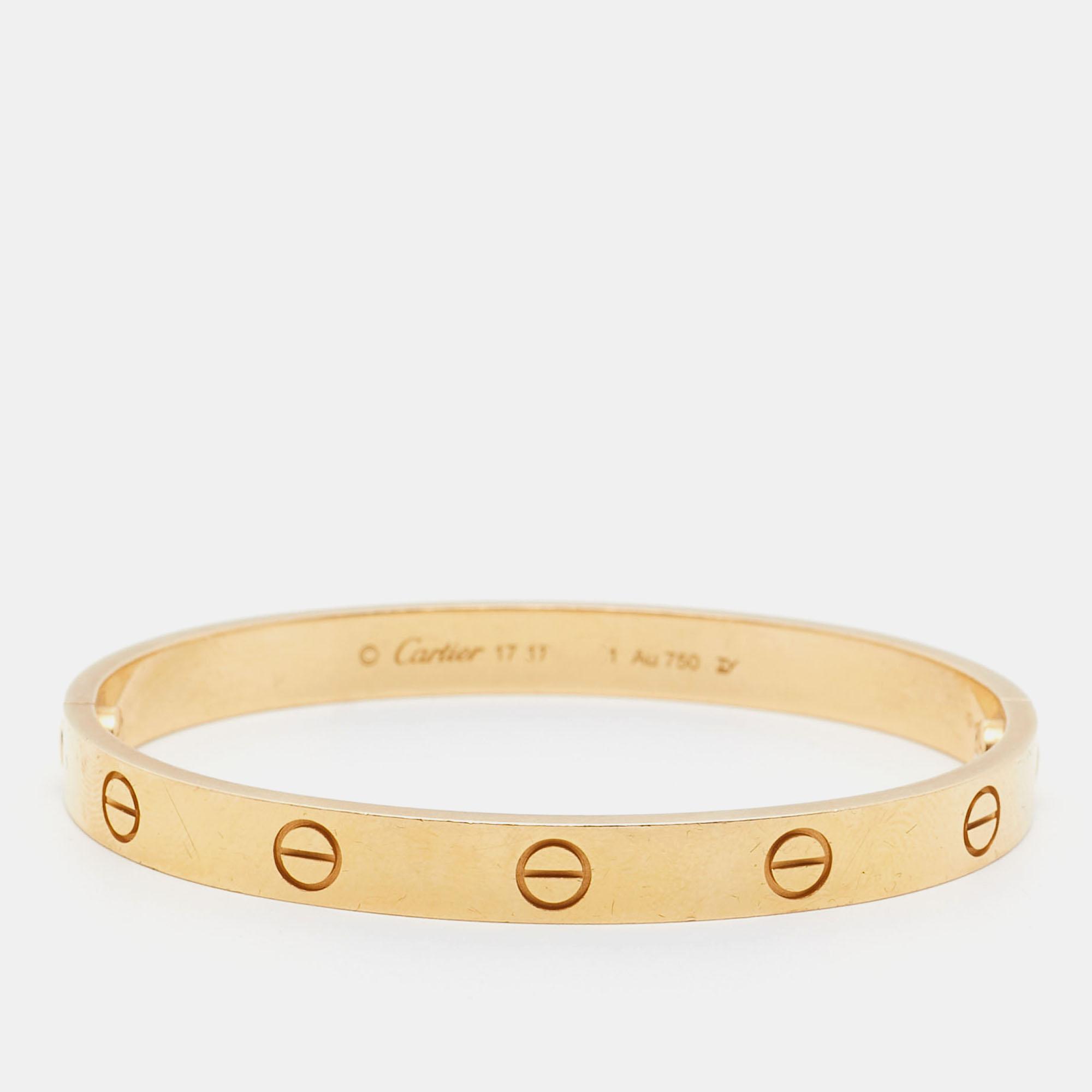 

Cartier Love 18k Yellow Gold Bangle Bracelet 17