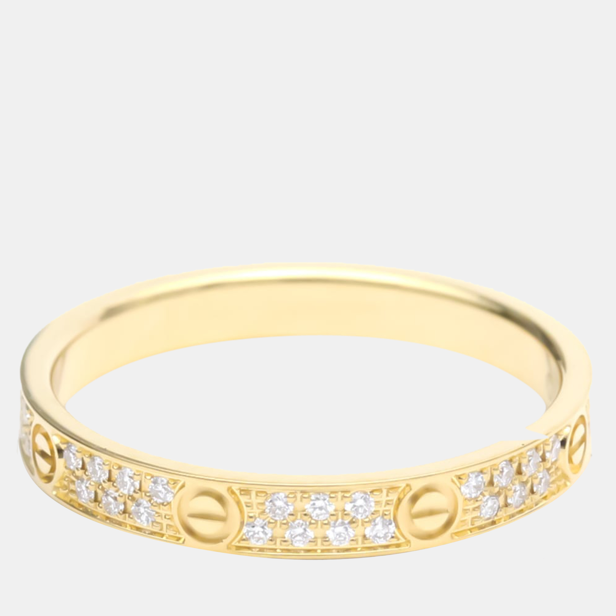 

Cartier Love 18K Yellow Gold Diamond Ring EU 50