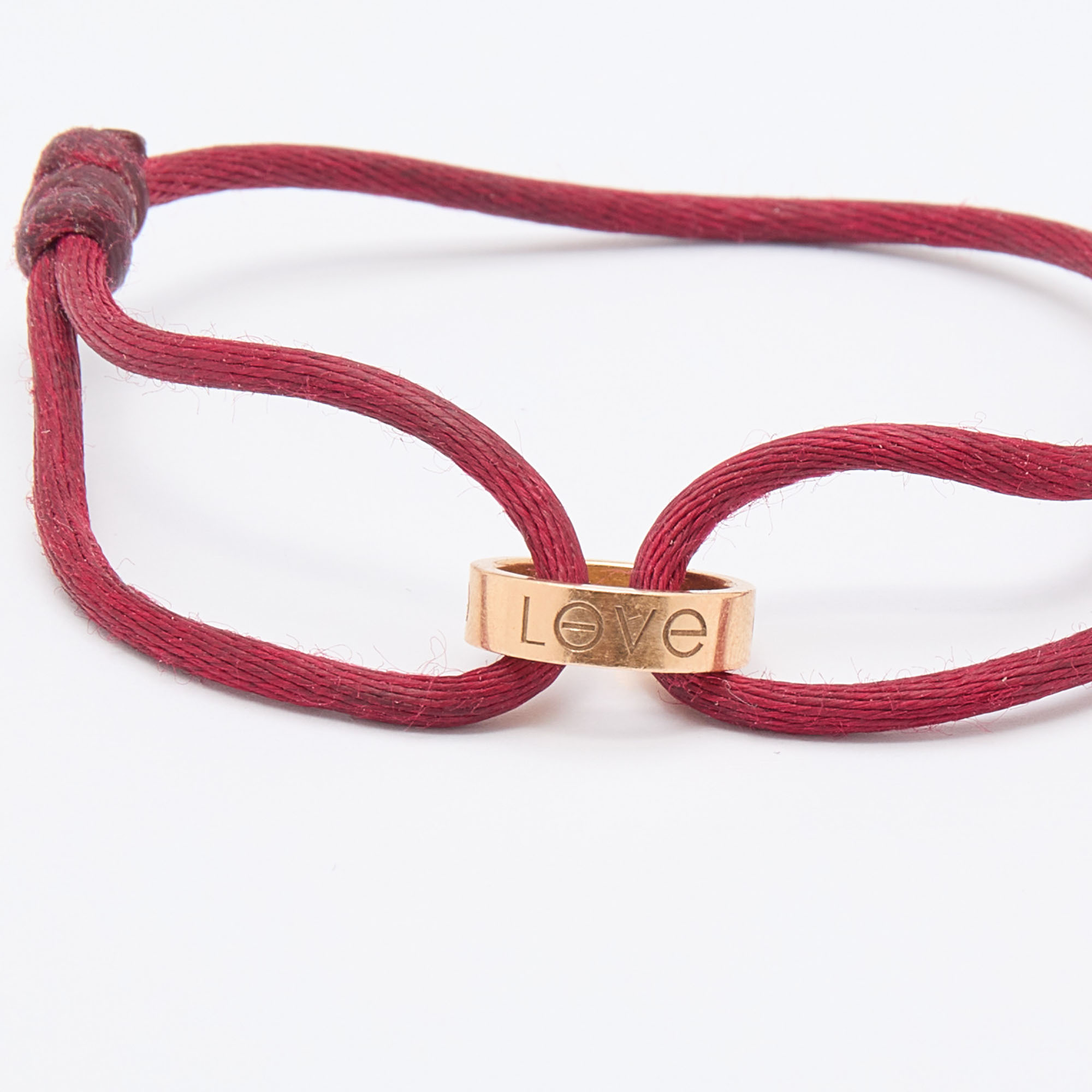 

Cartier Love Diamond 18k Rose Gold Adjustable Cord Bracelet