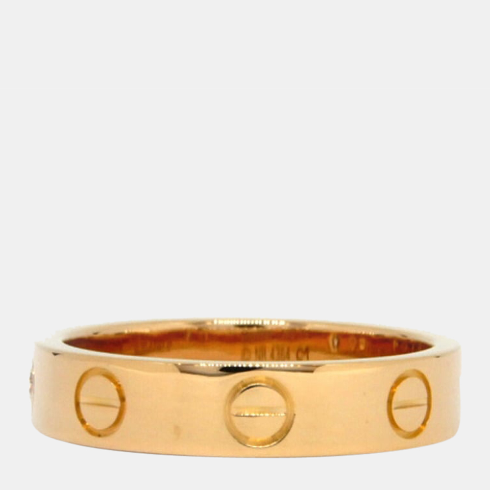 

Cartier Love 18K Rose Gold Diamond Ring EU 49