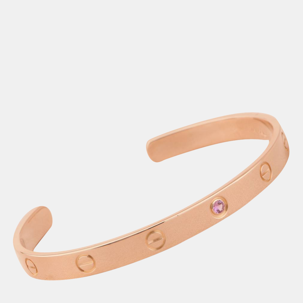 

Cartier Love 18K Rose Gold Sapphire Bracelet 17