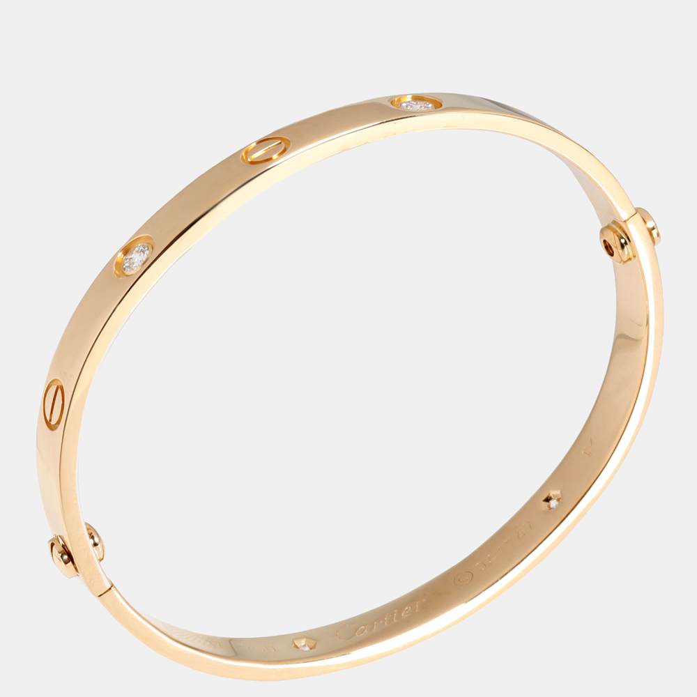 

Cartier Love Diamond Bracelet in 18k Yellow Gold 0.42 CTW