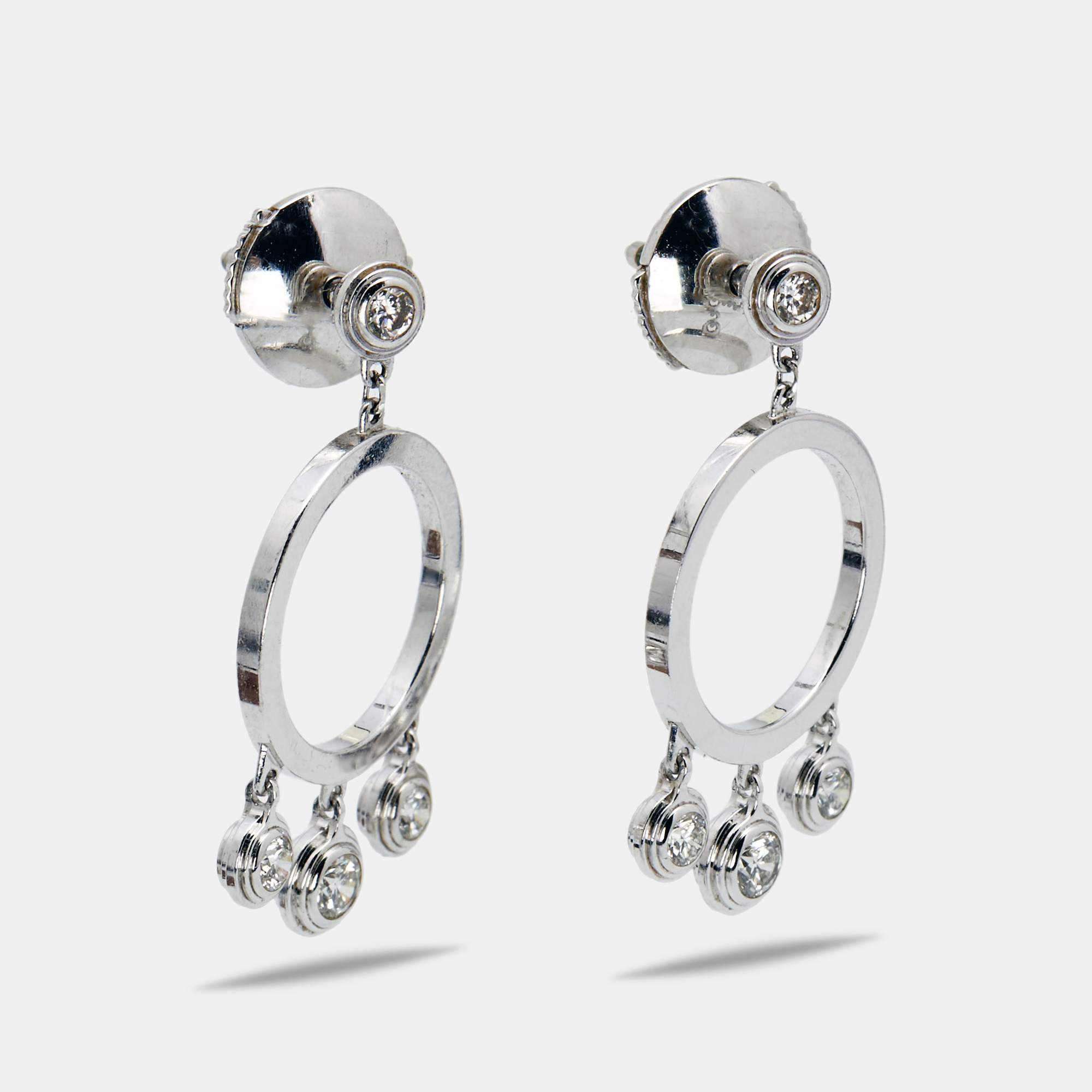 

Cartier Diamants Légers Diamonds 18k White Gold Dangle Earrings