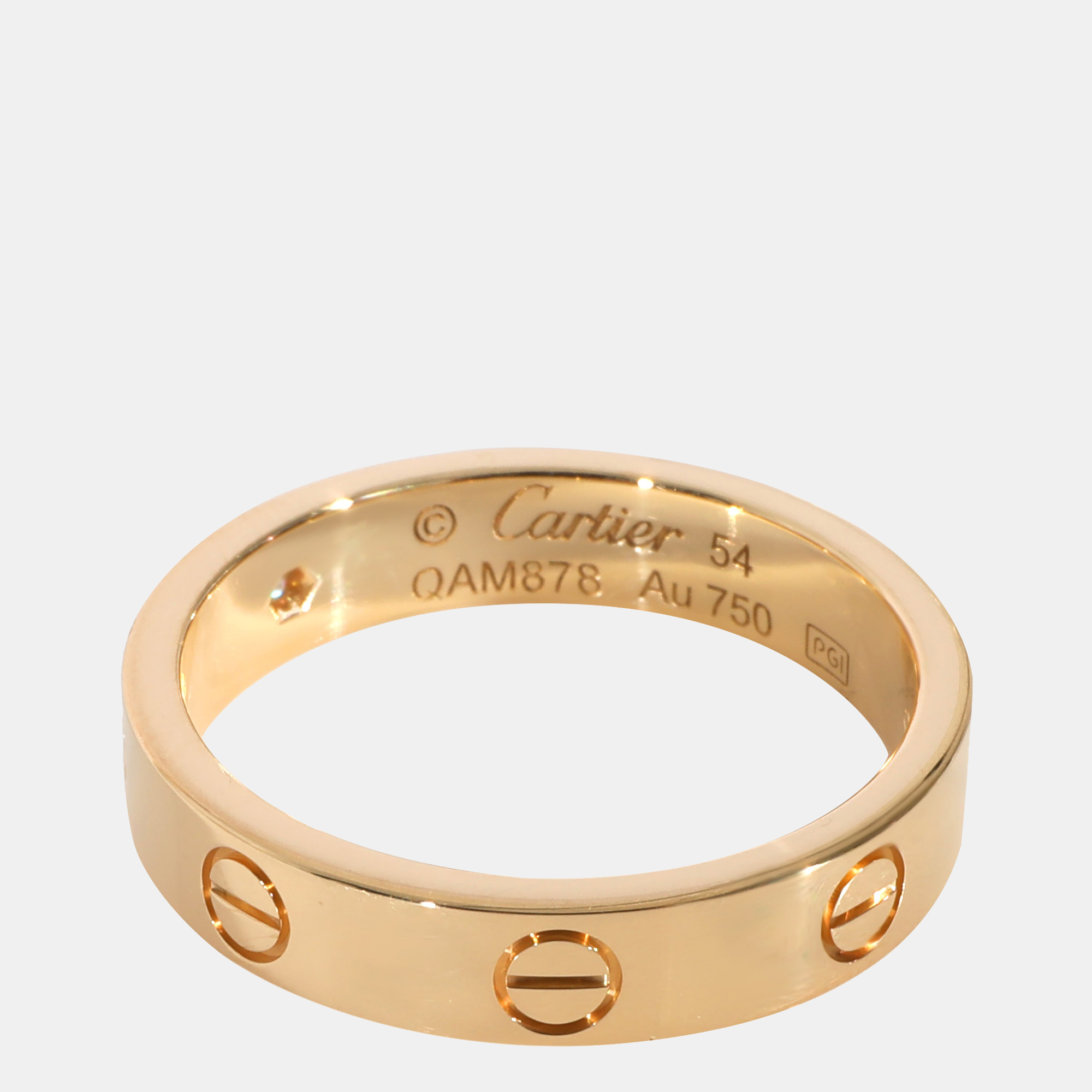 

Cartier Love Diamond Wedding Band in 18k Yellow Gold Ring Size US 6.25