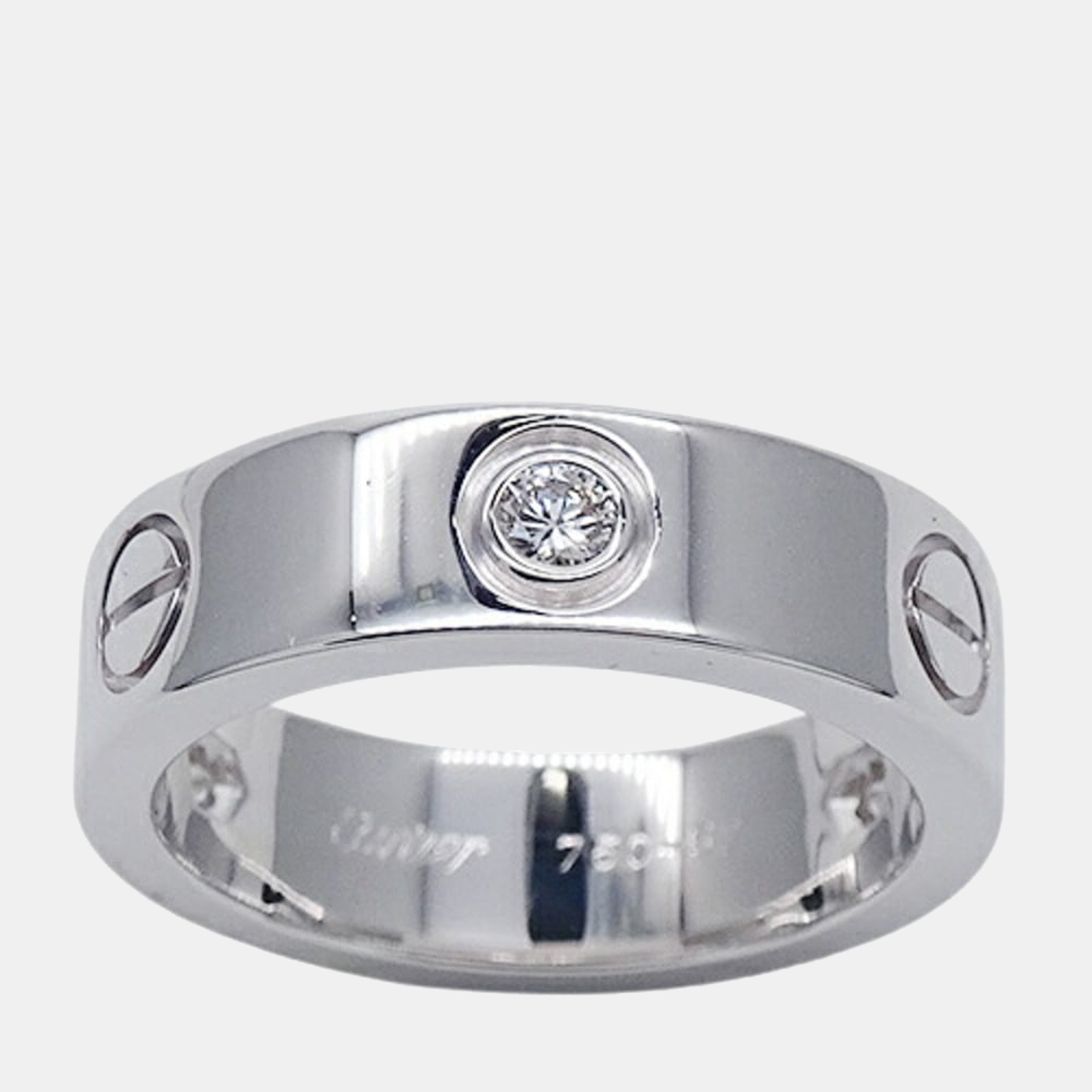 

Cartier Love 18K White Gold Diamond Ring EU 52