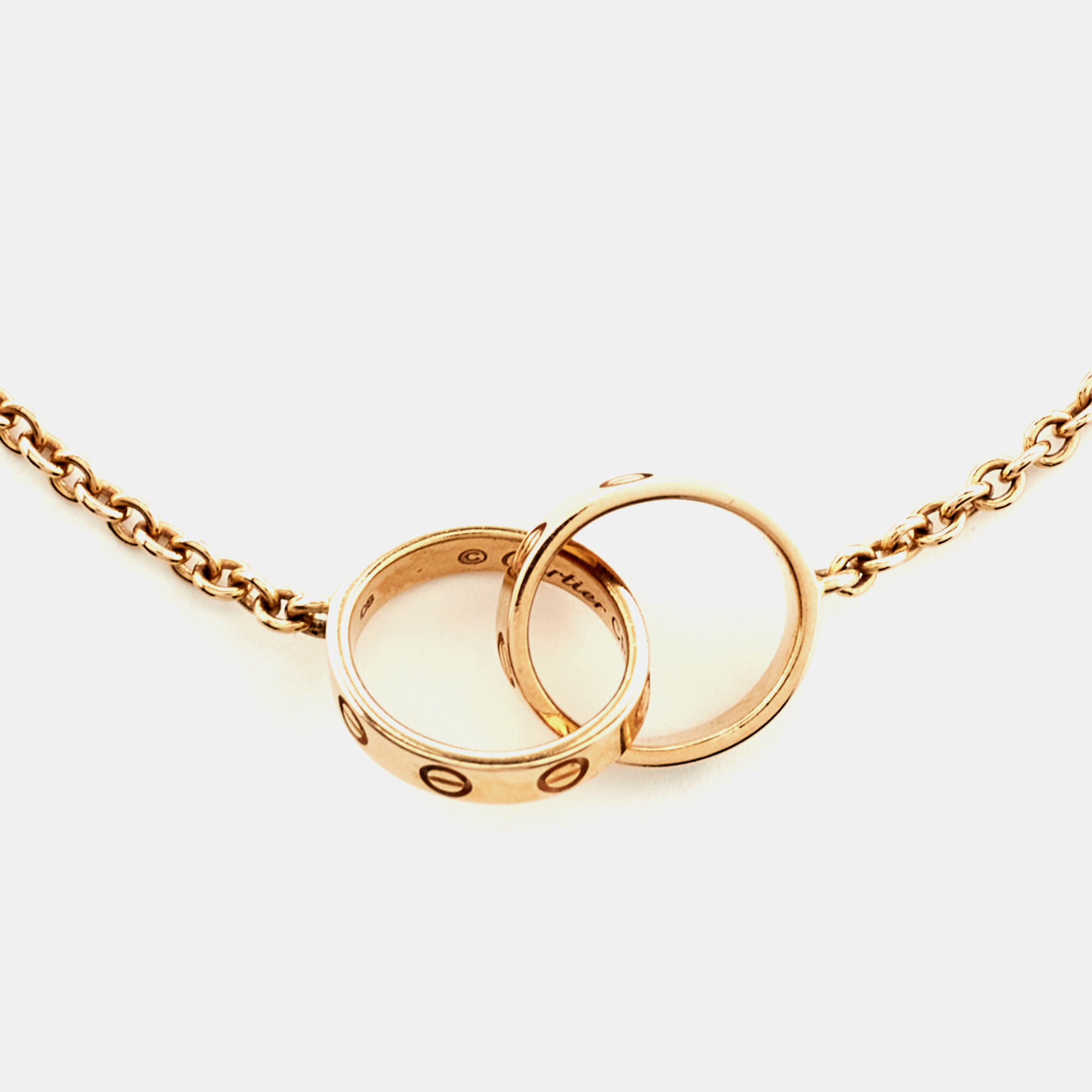 

Cartier Love Interlocking Loop 18k Rose Gold Link Bracelet