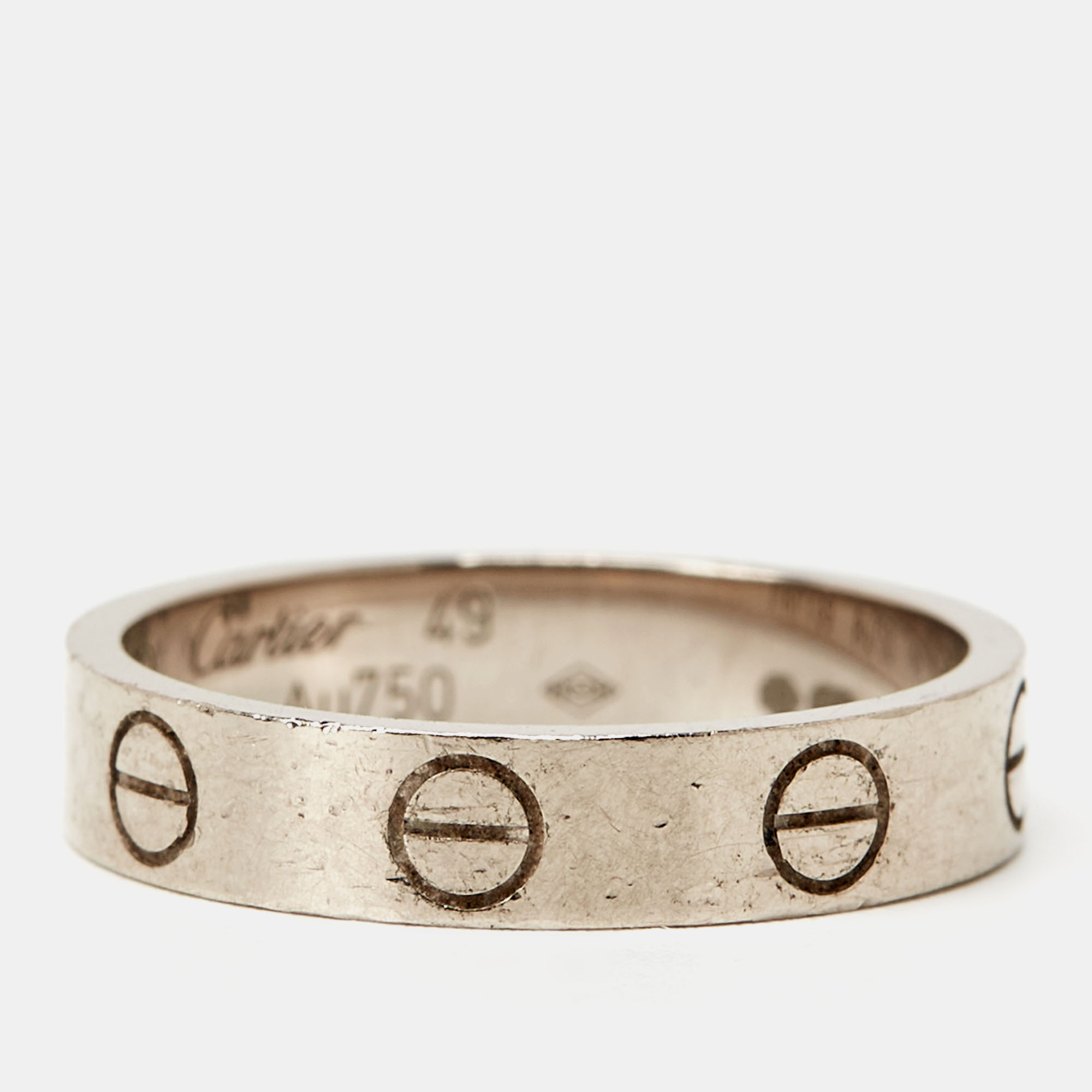 

Cartier Love 18k White Gold Wedding Band Ring Size