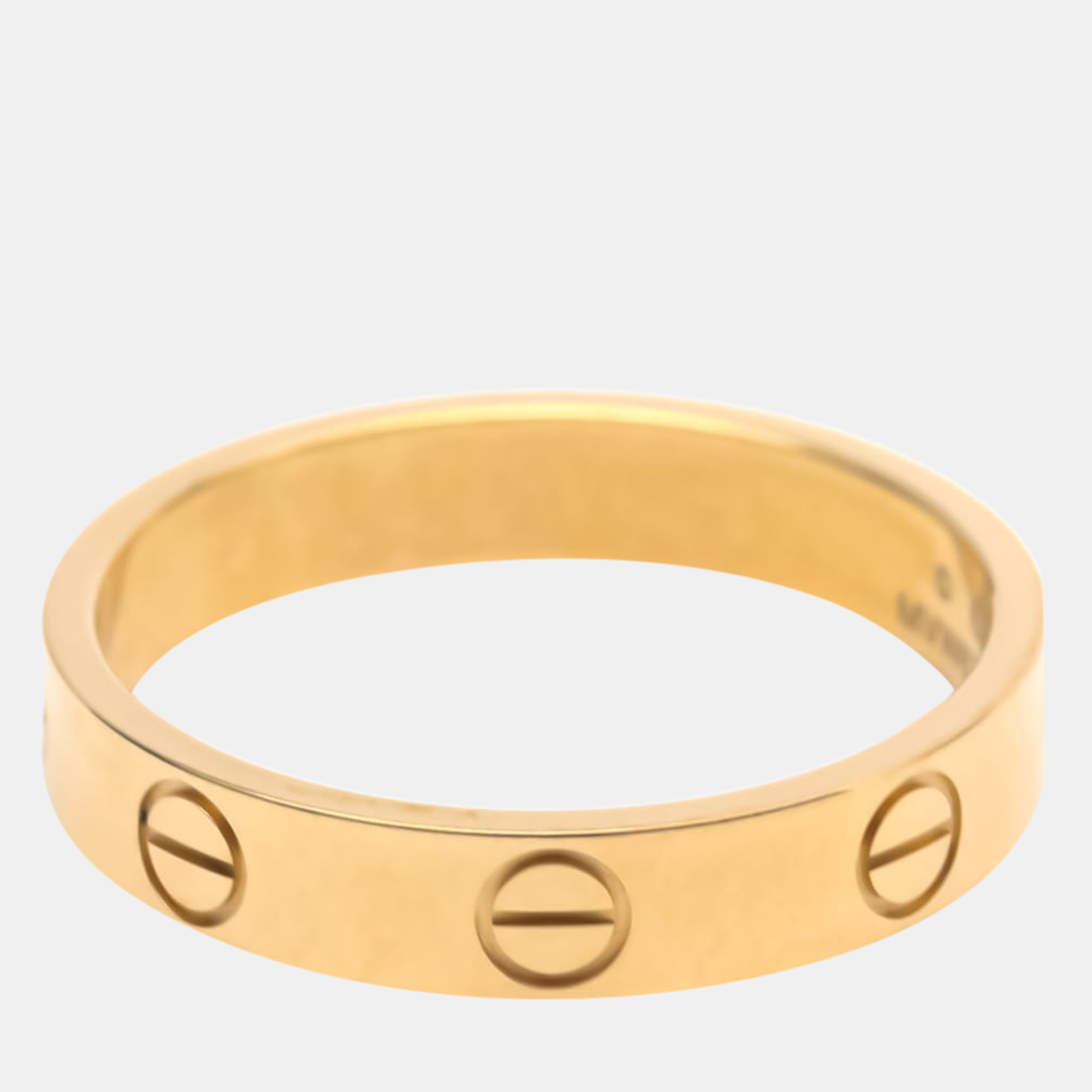 

Cartier Love 18K Rose Gold Ring EU 53