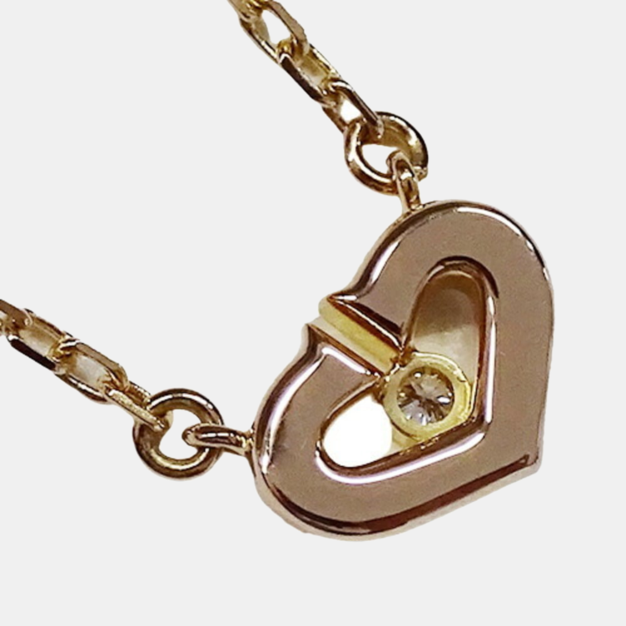 

Cartier Heart C 18K Rose Gold Diamond Necklace