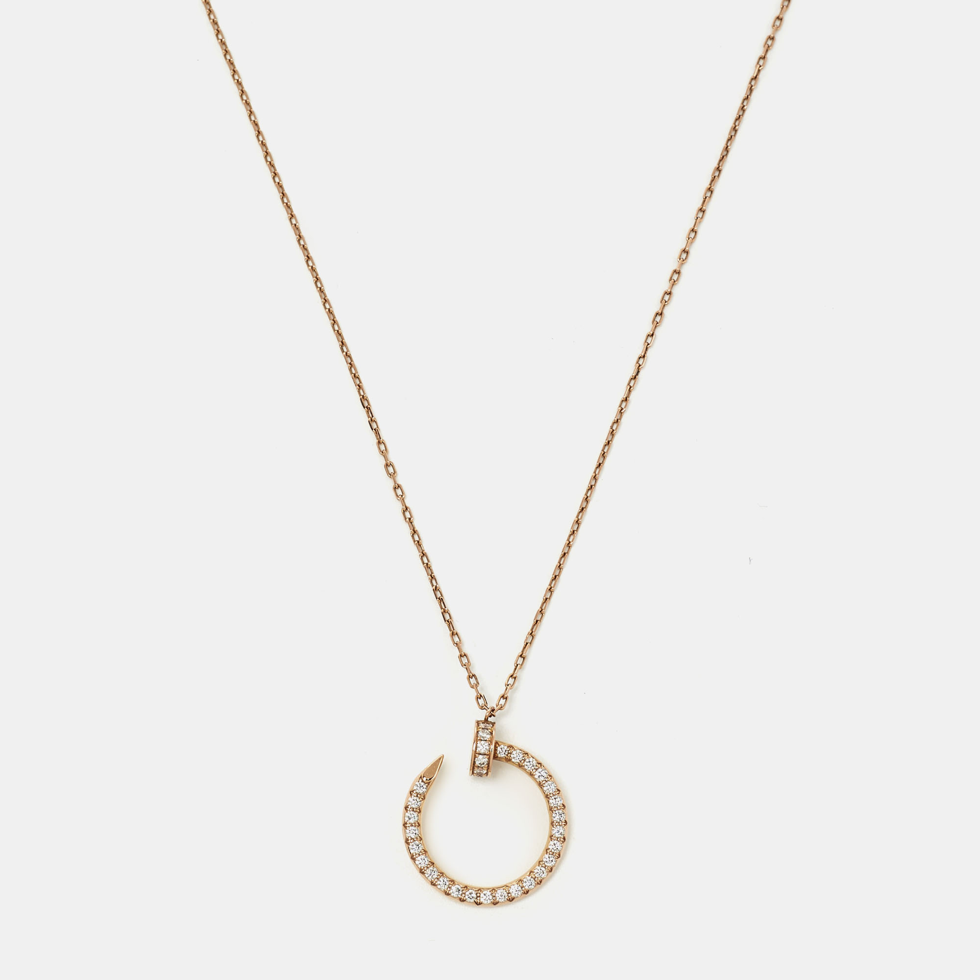 

Cartier Juste Un Clou Diamond 18k Rose Gold Pendant Necklace