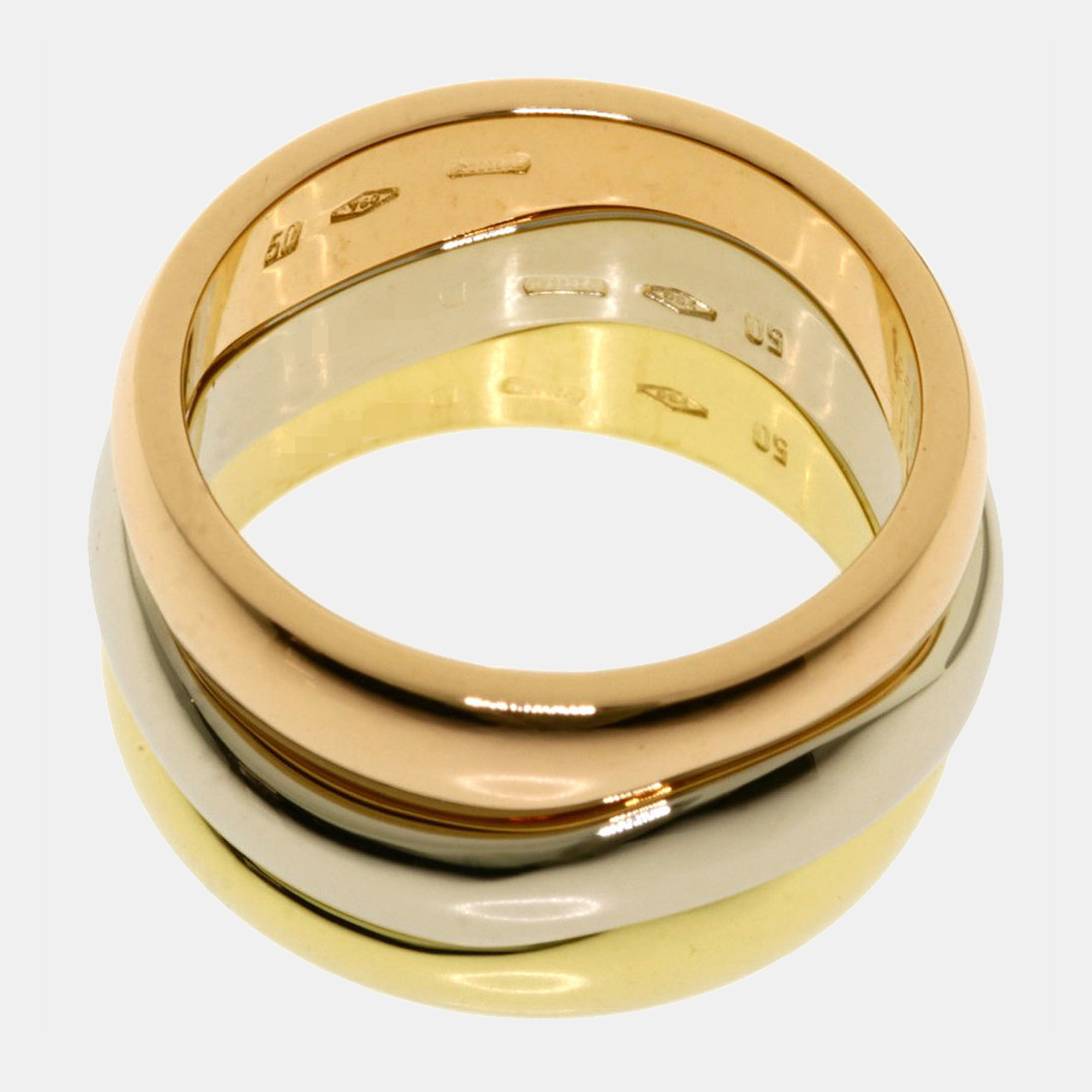 

Cartier Love Me 18K Yellow Rose and White Gold Ring EU 50