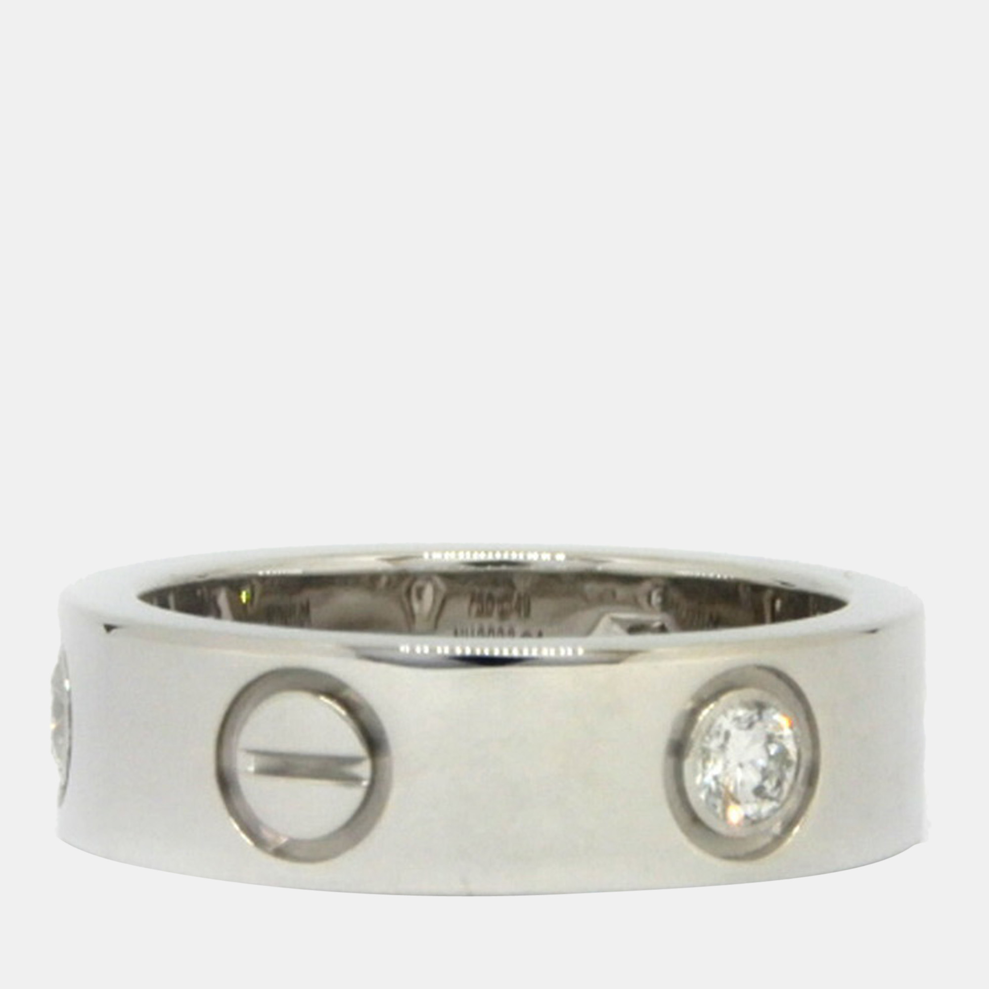 

Cartier Love 18K White Gold Diamond Ring EU 49