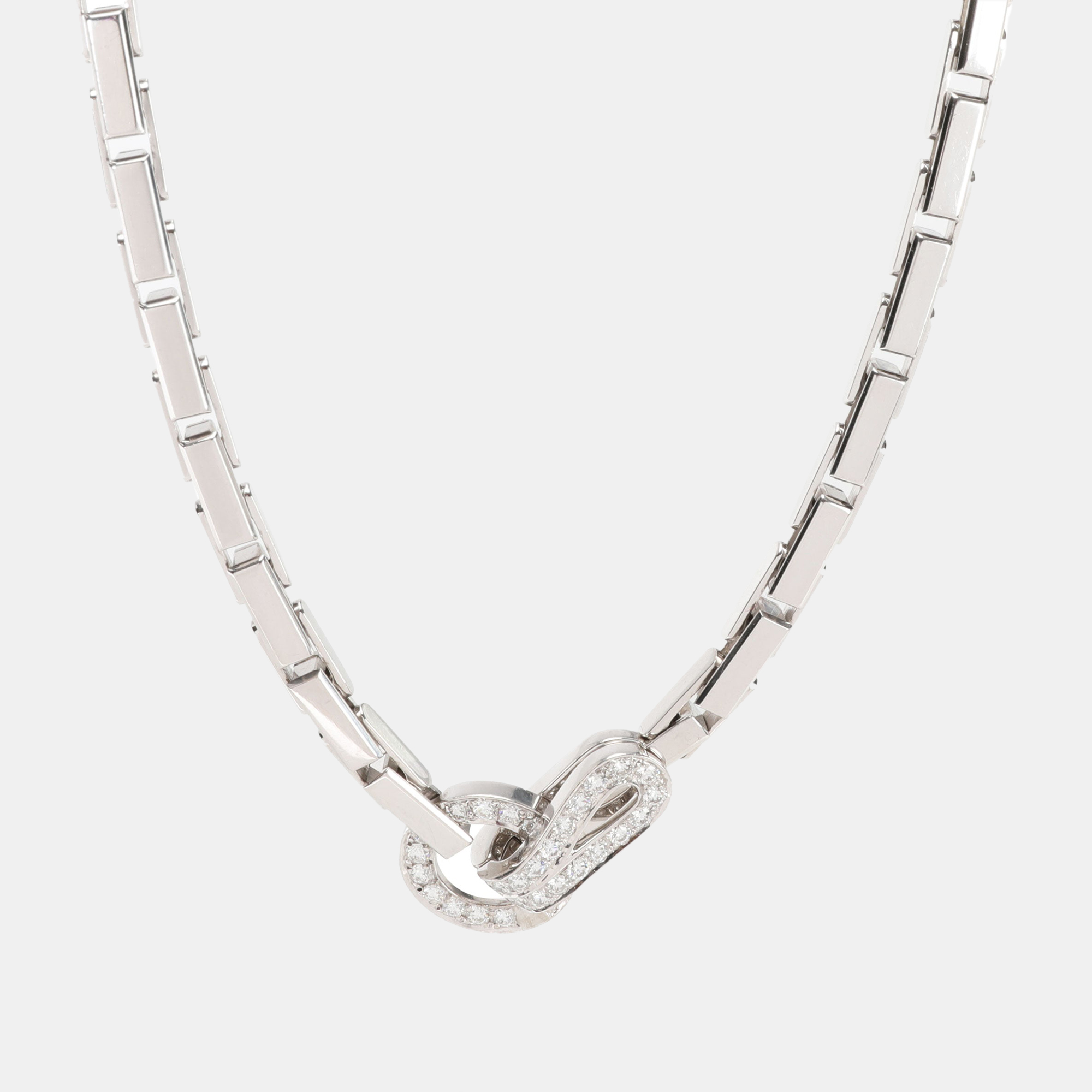 

Cartier Agrafe Diamond Necklace in 18K White Gold 1.1 CTW