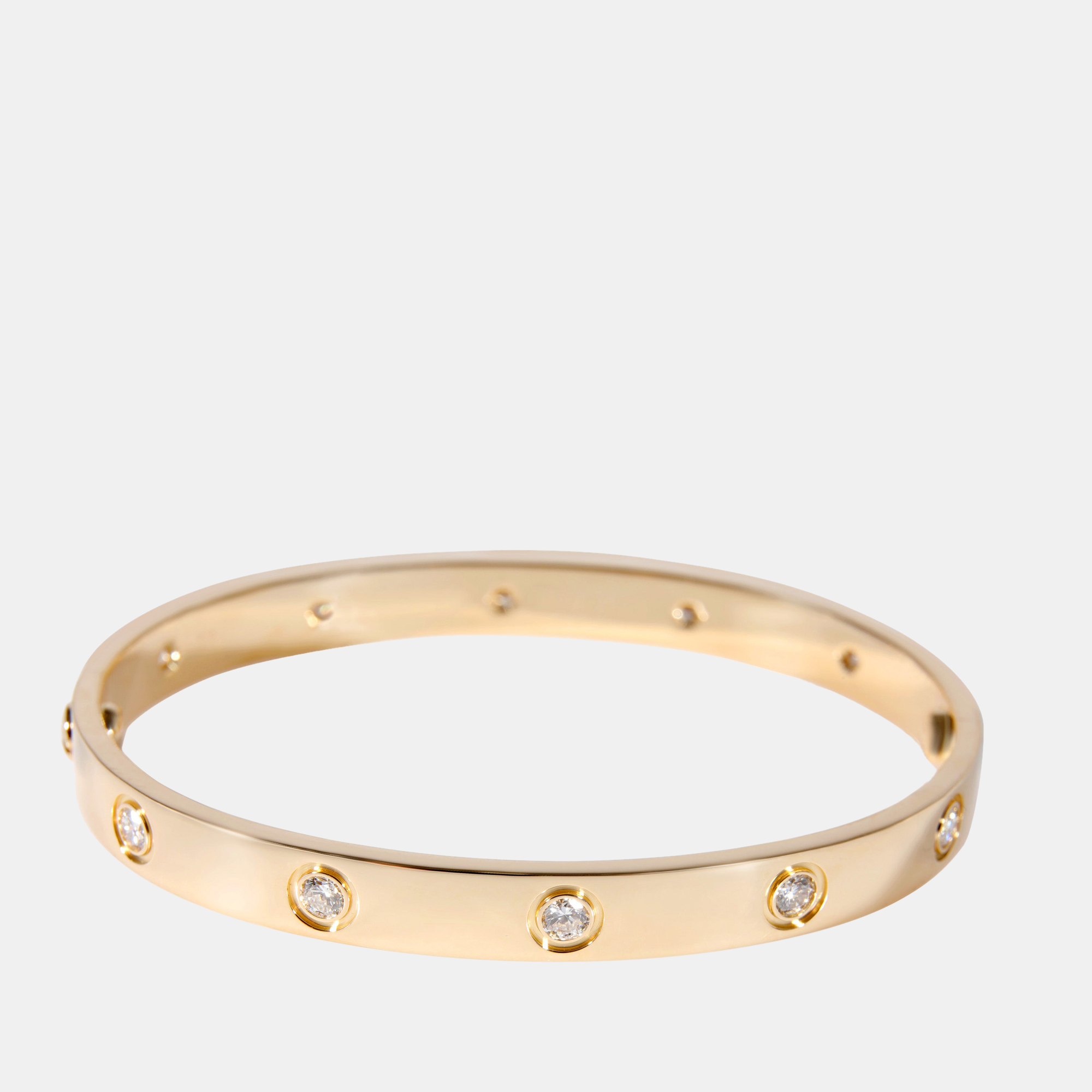 

Cartier Love Bracelet with Diamonds in 18K Yellow Gold 0.96 CTW