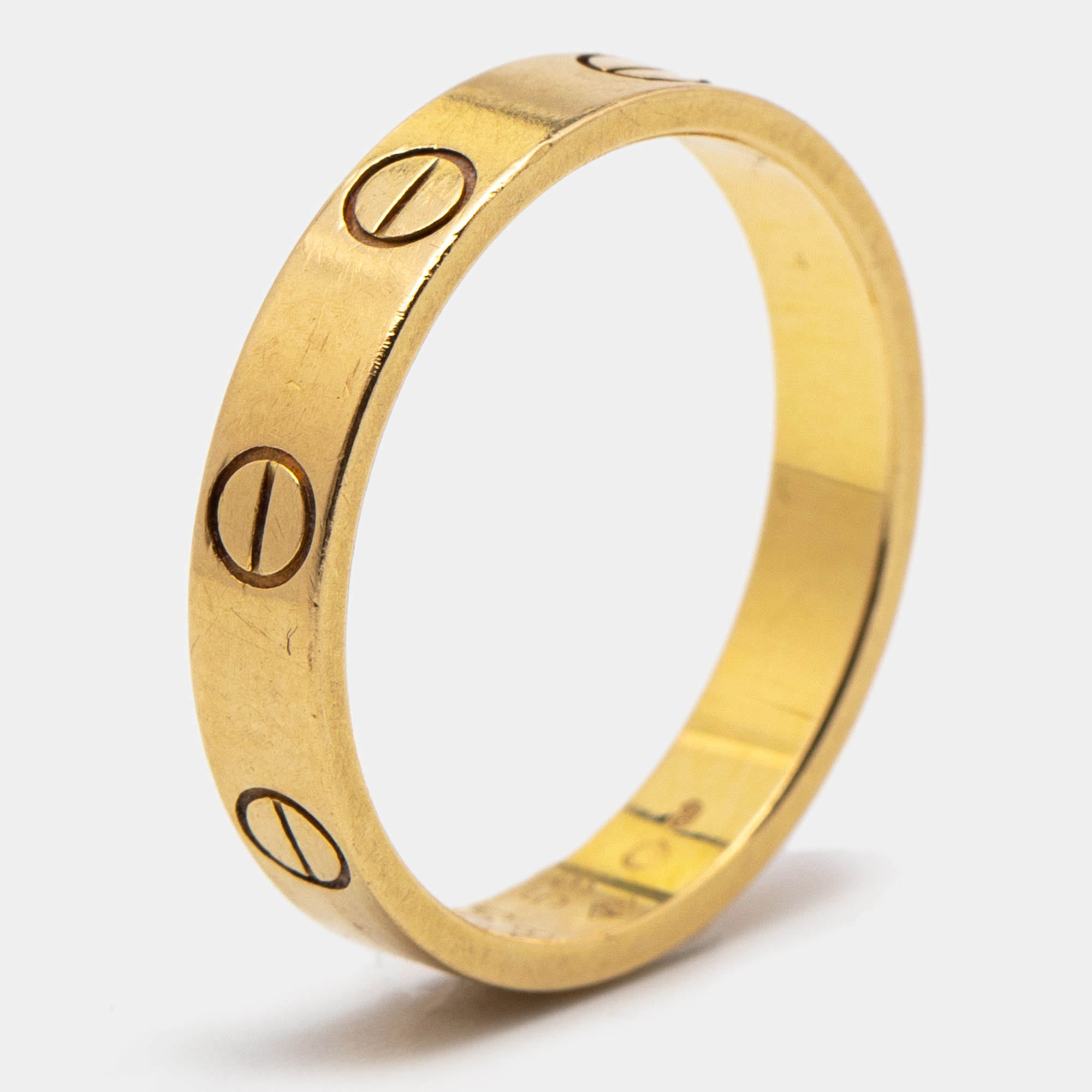 مملوكة مسبقًا Cartier Love 18k Yellow Gold Wedding Band Ring Size 53