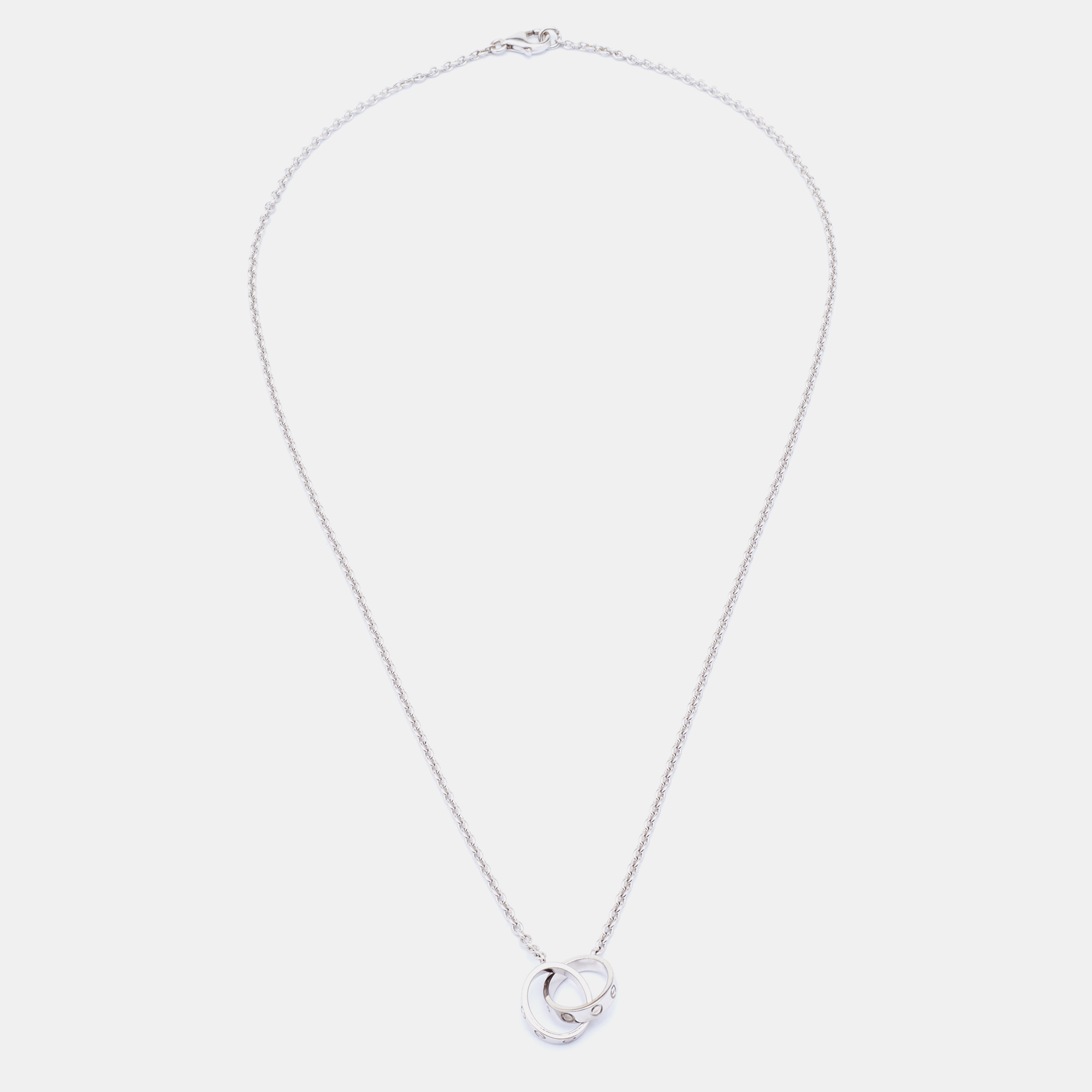 

Cartier Love Interlocking Loop 18k White Gold Necklace