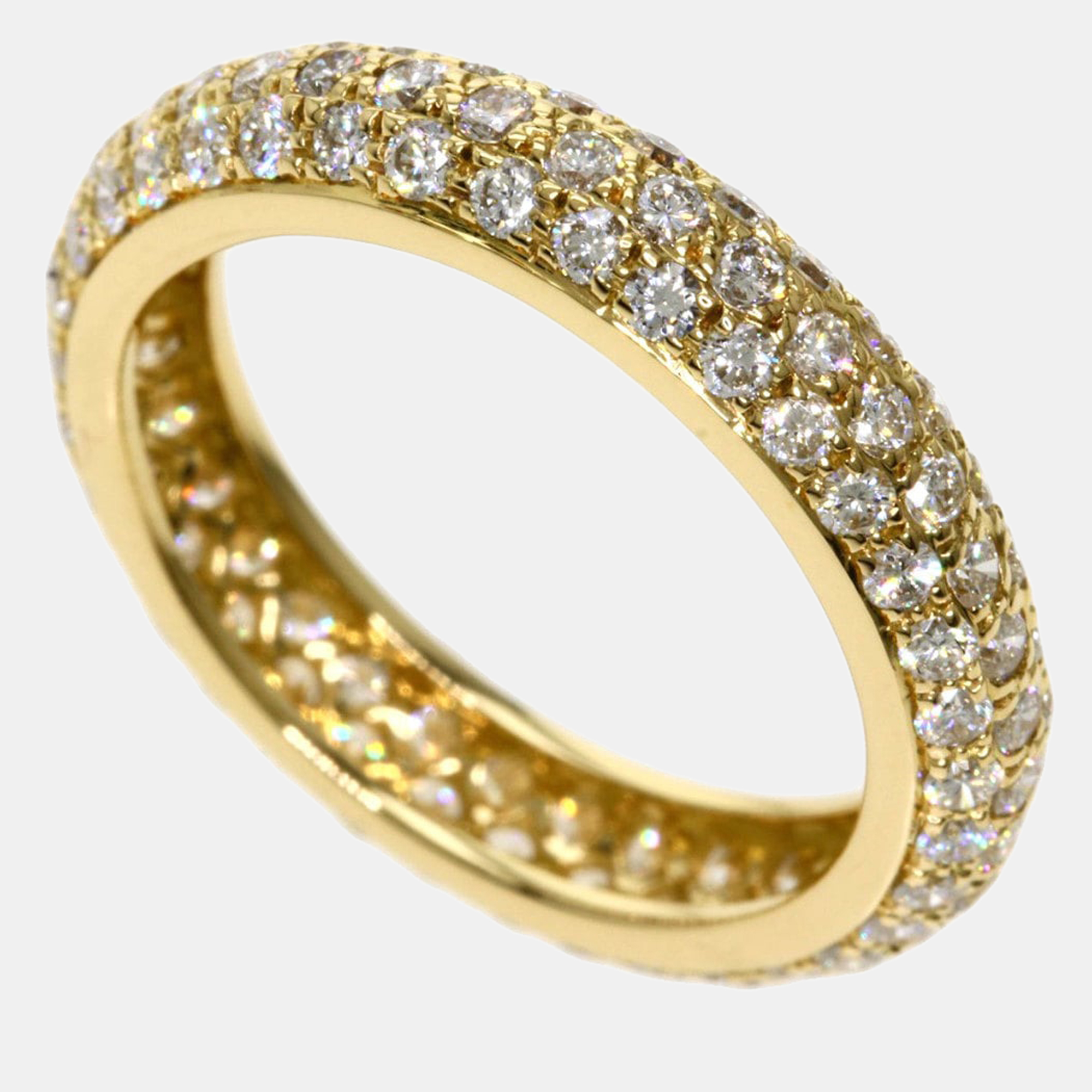 

Cartier Pave Eternity Full Diamond # 51 Ring / K18 Yellow Gold Ladies