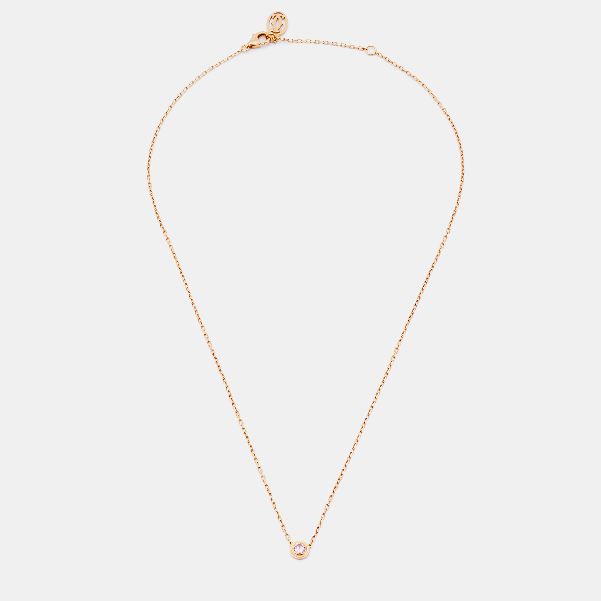 

Cartier D'Amour Pink Sapphire 18k Rose Gold Chain Necklace