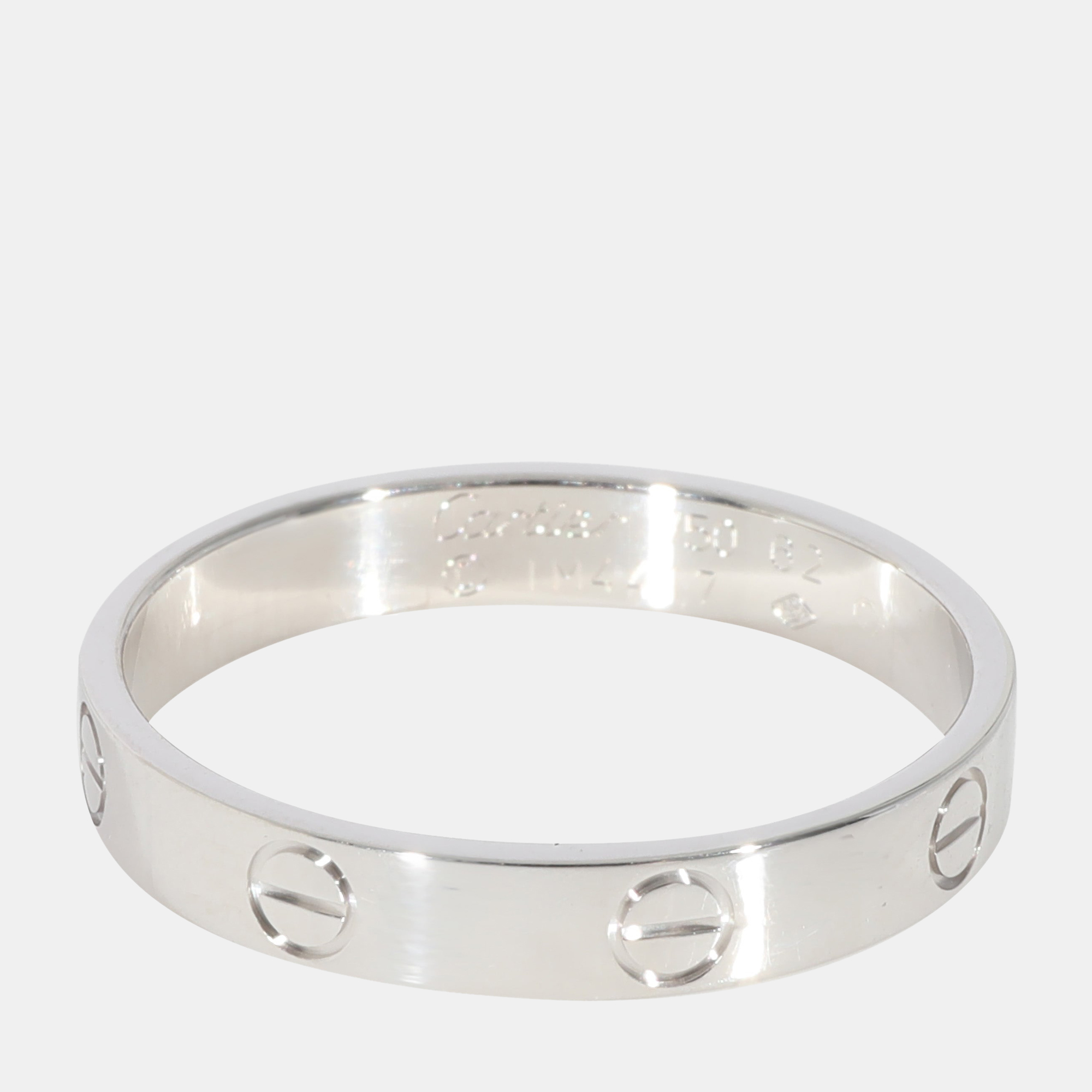 

Cartier Love Wedding Band in 18k White Gold Ring Size US 10