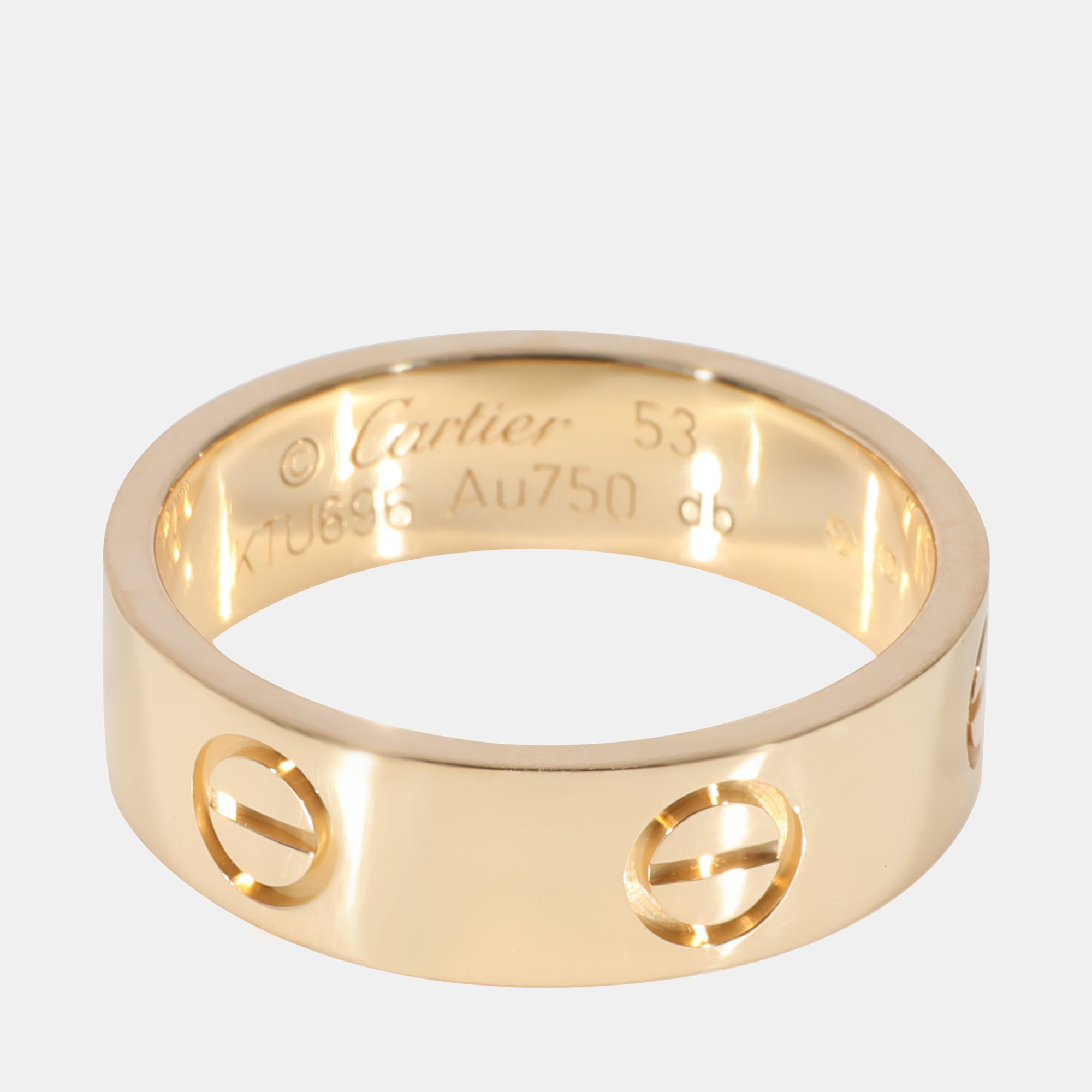 

Cartier Love Ring in 18k Yellow Gold Ring Size US 6.25