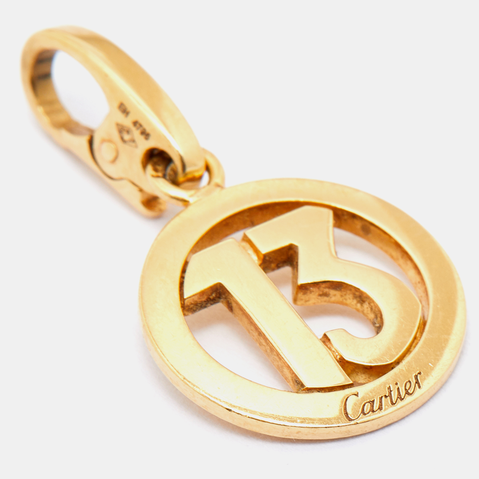 

Cartier Number 13 18k Yellow Gold Pendant