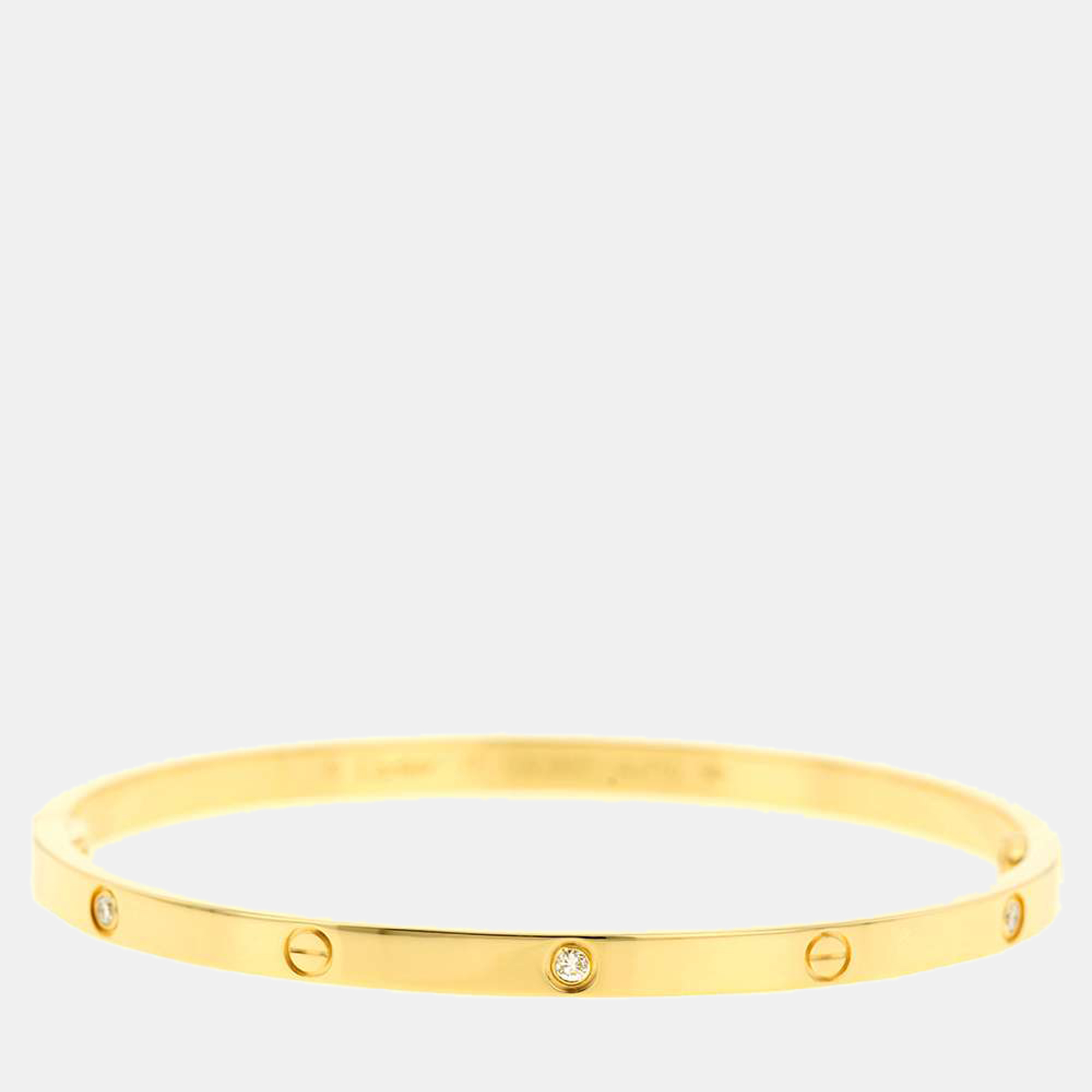 

Cartier Love Small 18K Yellow Gold Diamond Bracelet 17