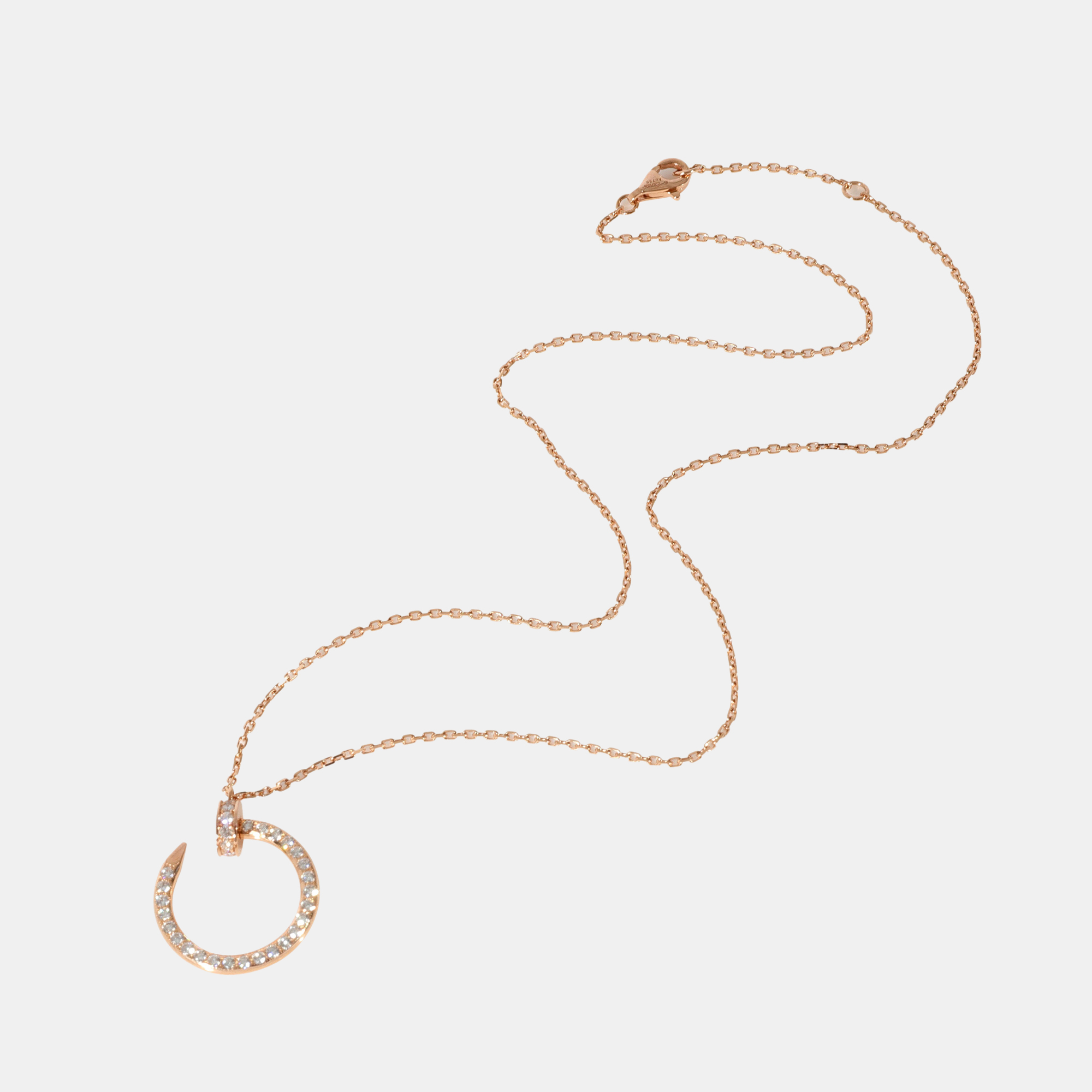 

Cartier Juste un Clou Diamond Necklace in 18K Rose Gold 0.38 CTW