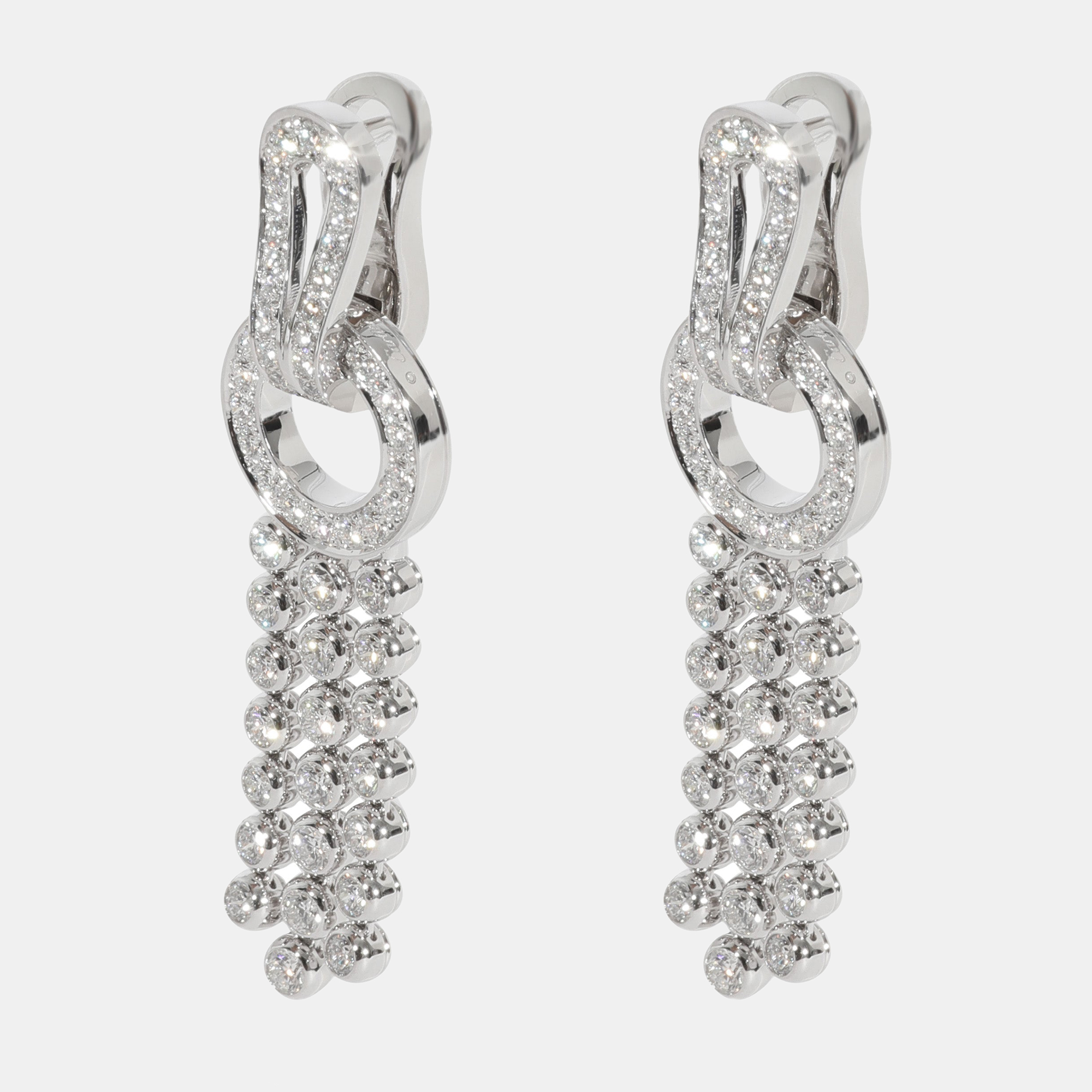 

Cartier Agrafe Diamond Earring in 18k White Gold 3.31 CTW