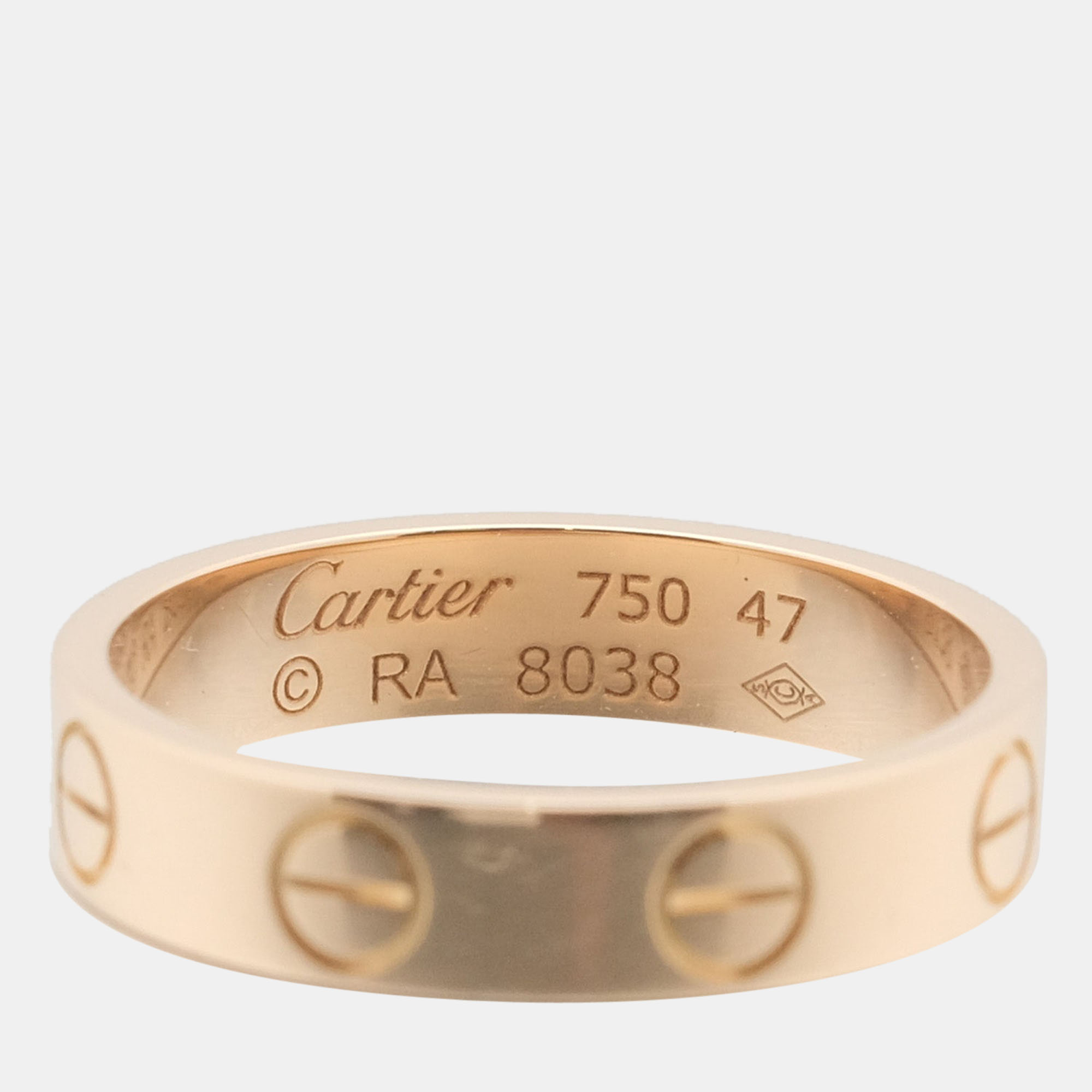 

Cartier Love 18K Rose Gold Ring EU 47
