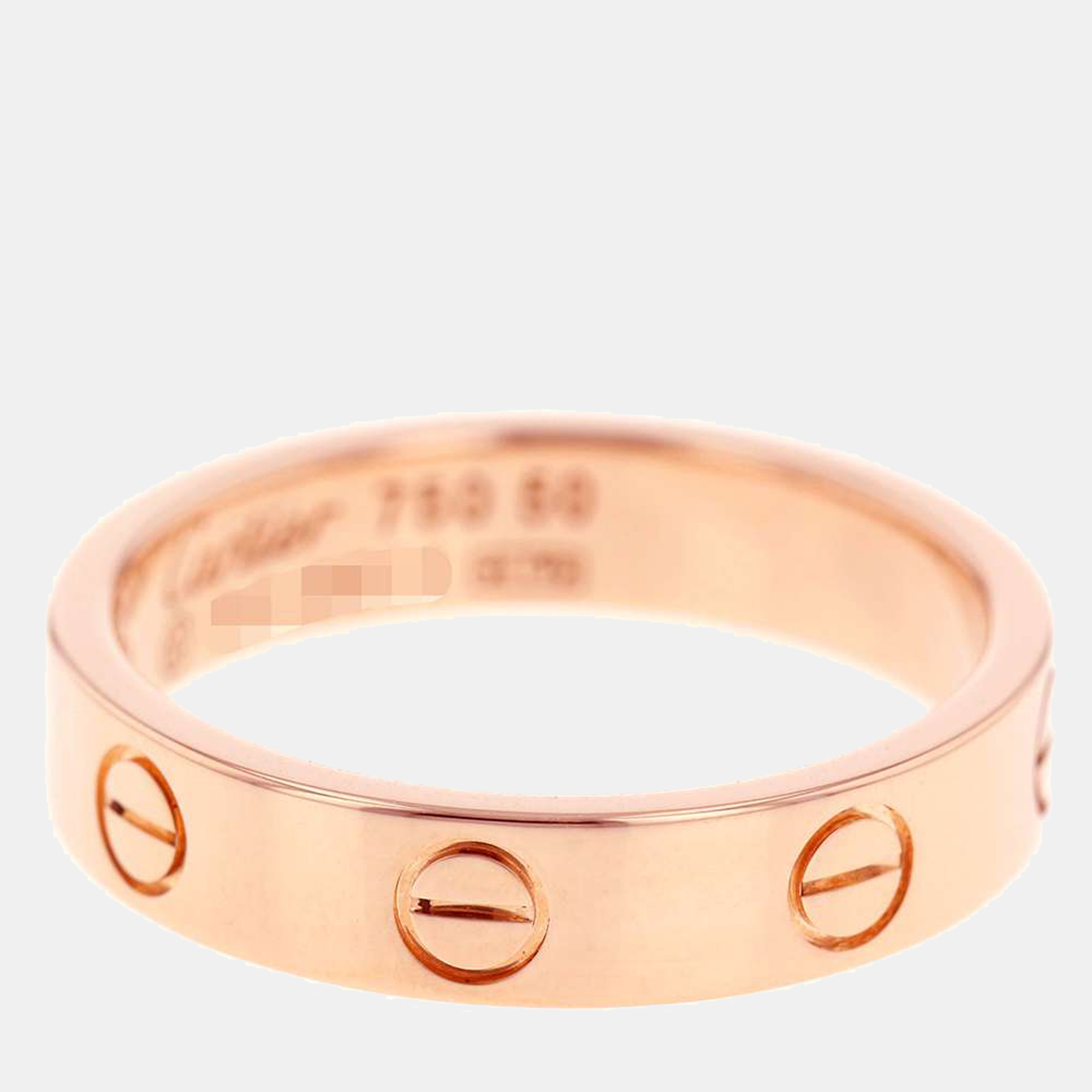 

Cartier Love 18K Rose Gold Diamond Ring EU 50