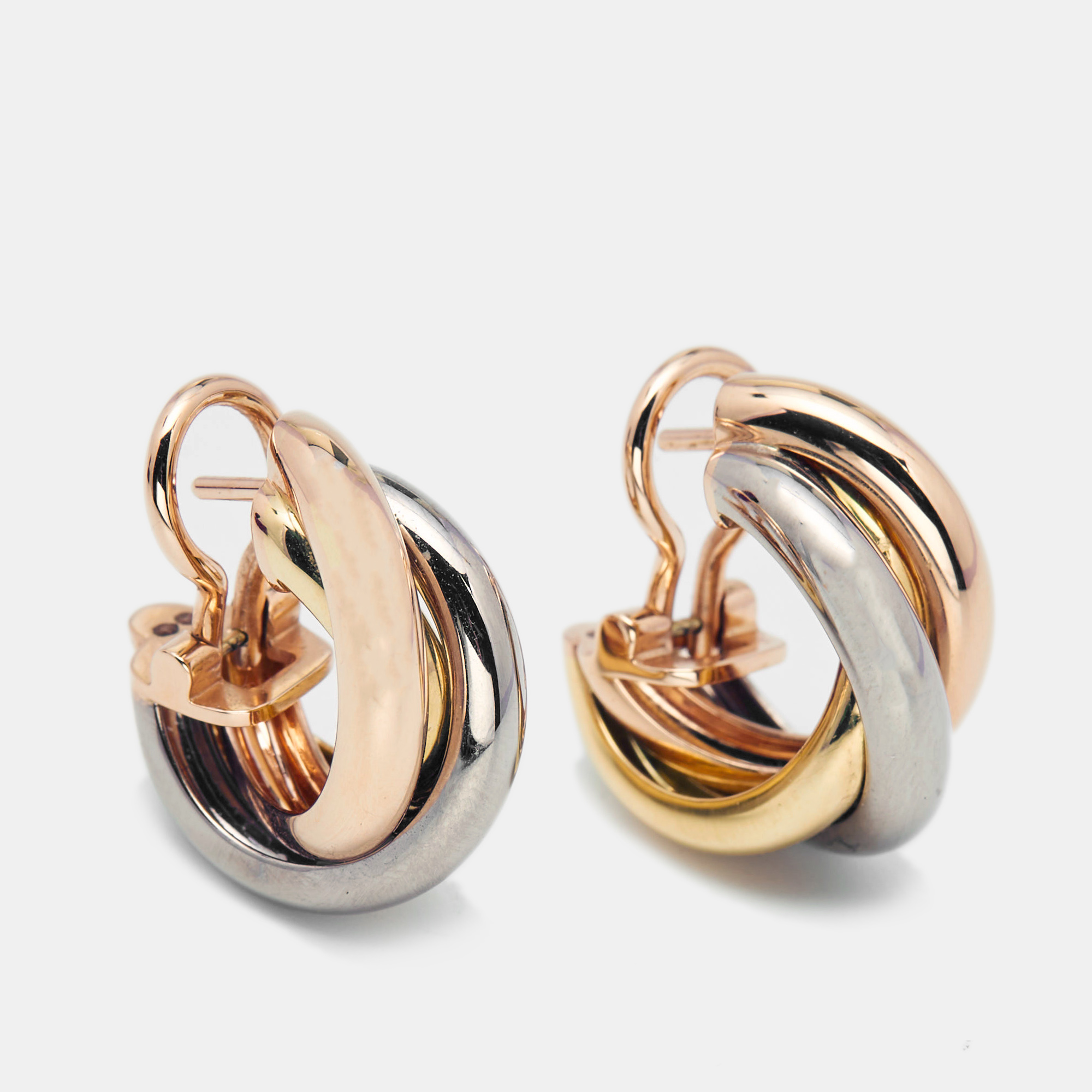 

Cartier Trinity 18k Three Tone Gold Earrings