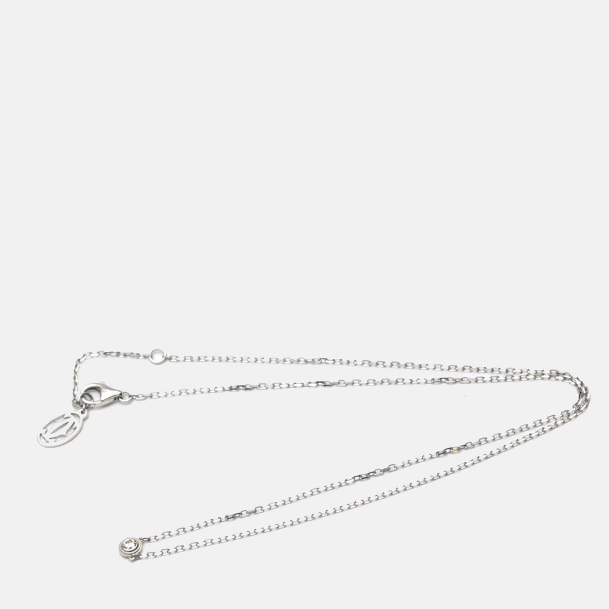 

Cartier D'amour Small 18K White Gold Diamond Necklace