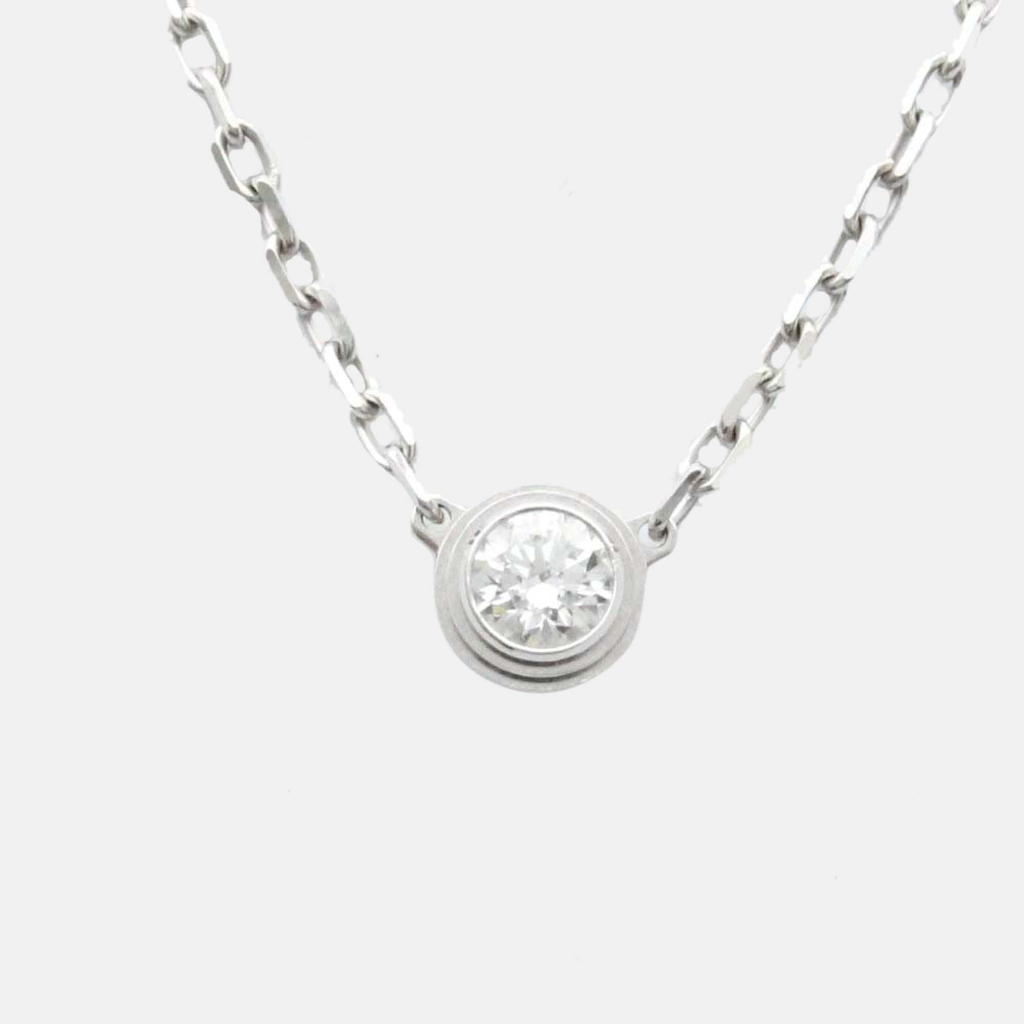

Cartier D'amour Small 18K White Gold Diamond Necklace
