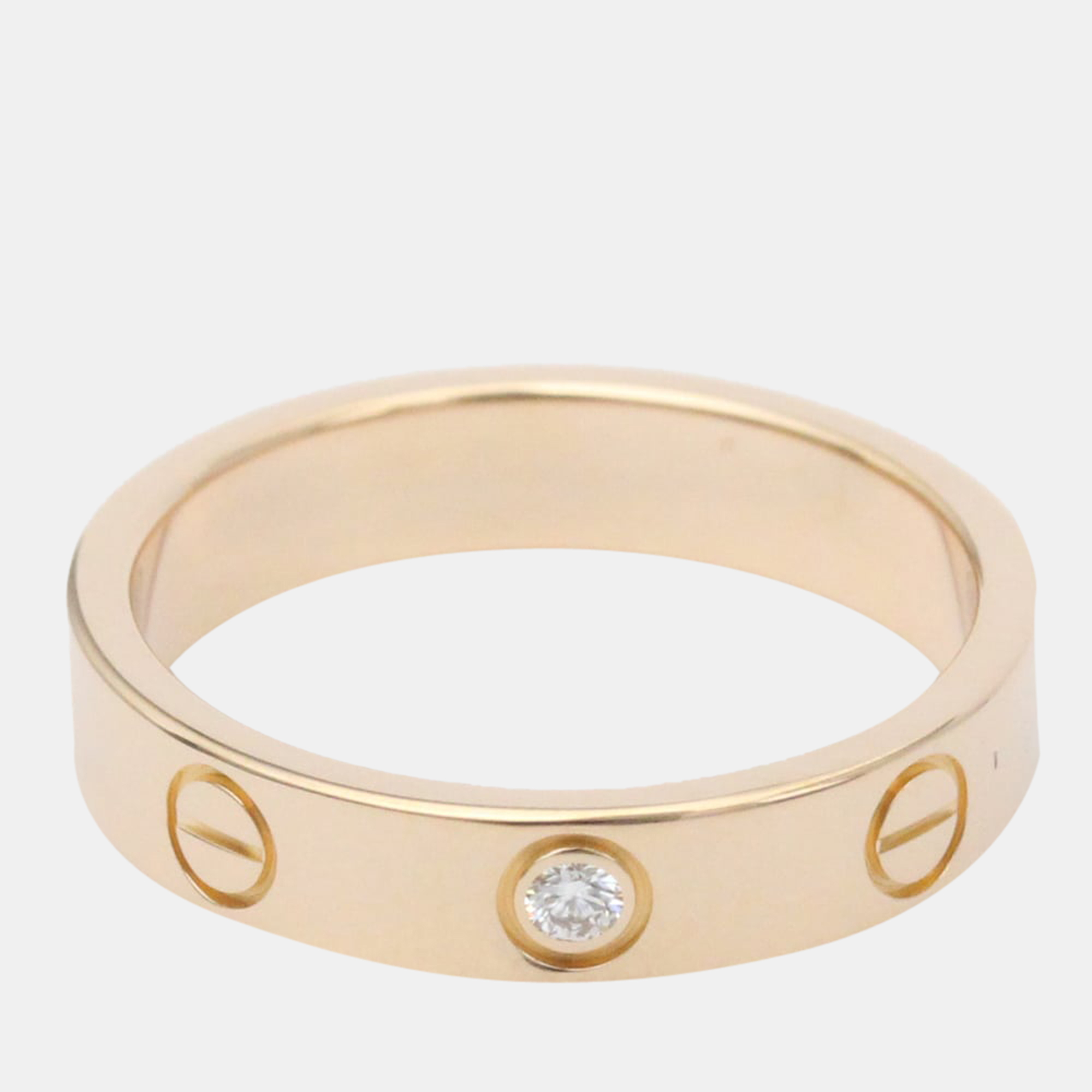 

Cartier Love 18K Rose Gold Diamond Ring EU 51