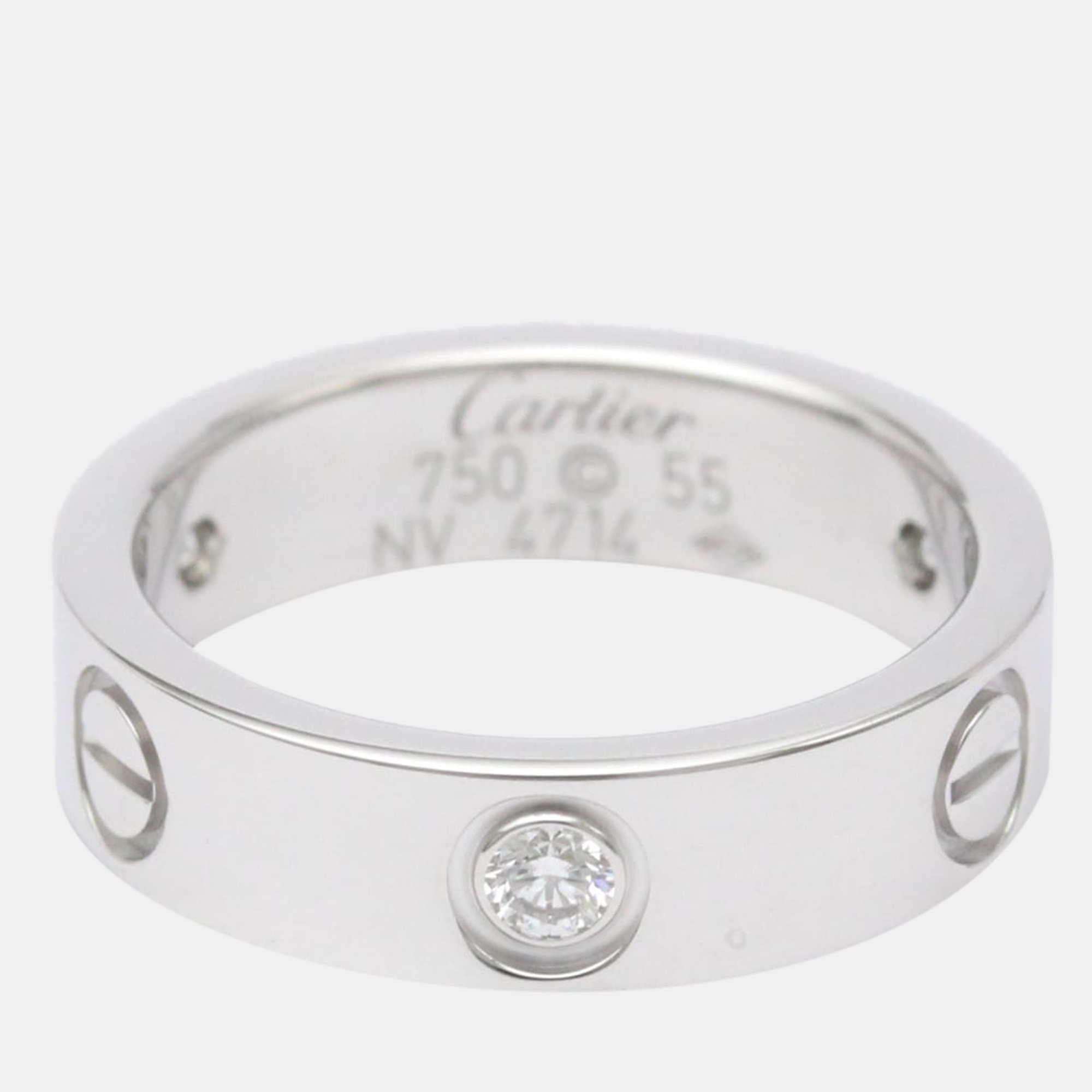 

Cartier Love 18K White Gold Diamond Ring EU 55