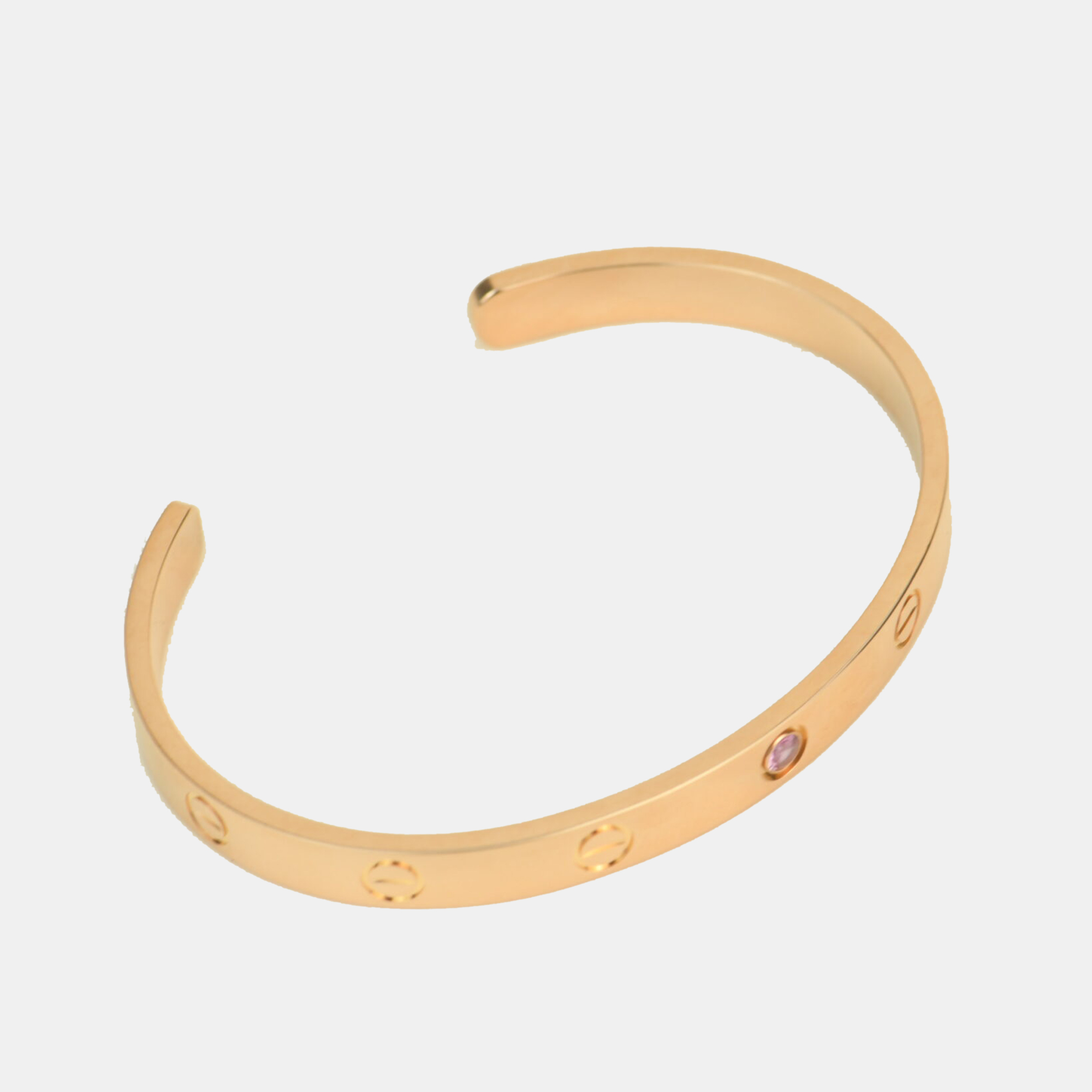 

Cartier Rose Gold Love Bangle with Sapphire Size