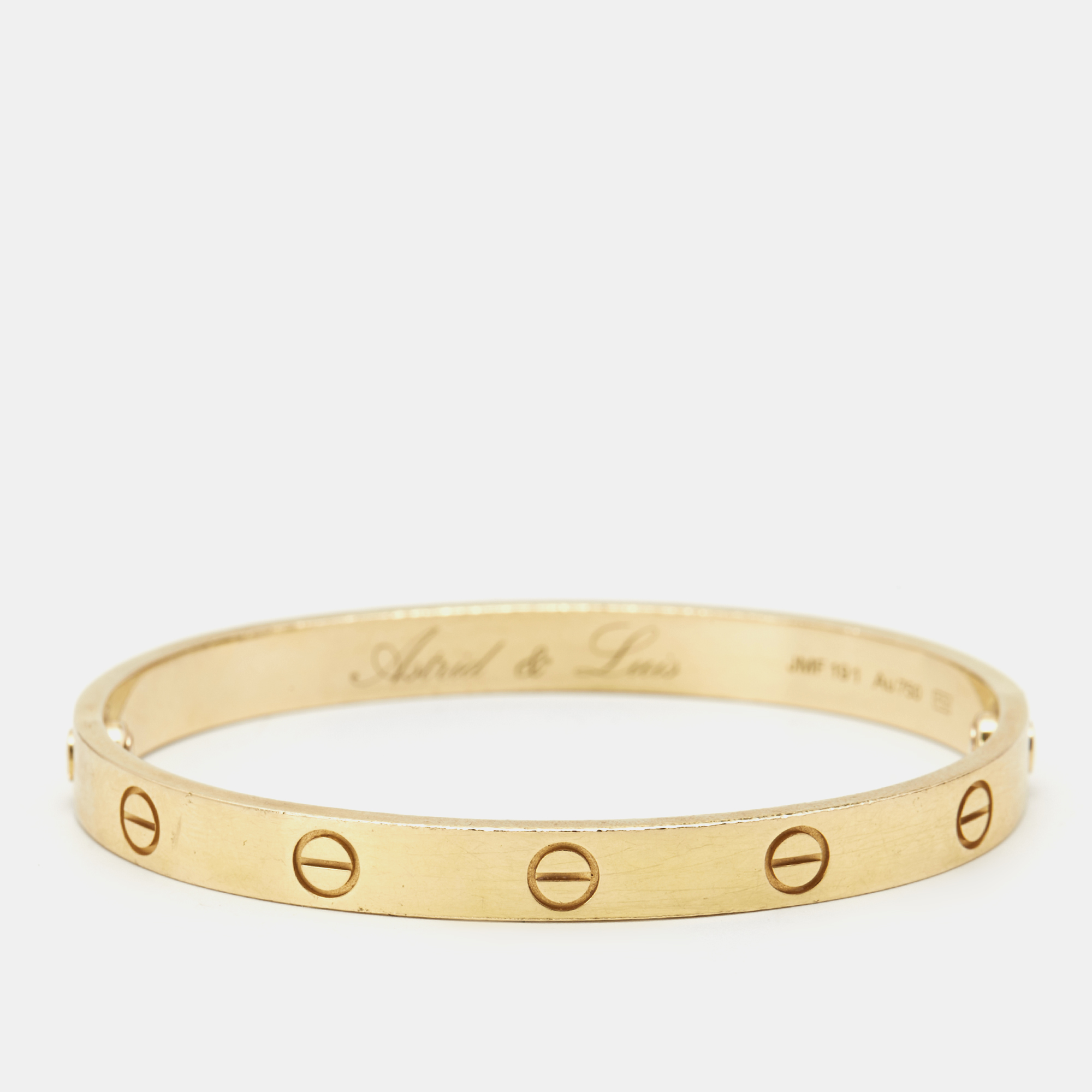 مملوكة مسبقًا Cartier Love 18k Yellow Gold Bracelet 17