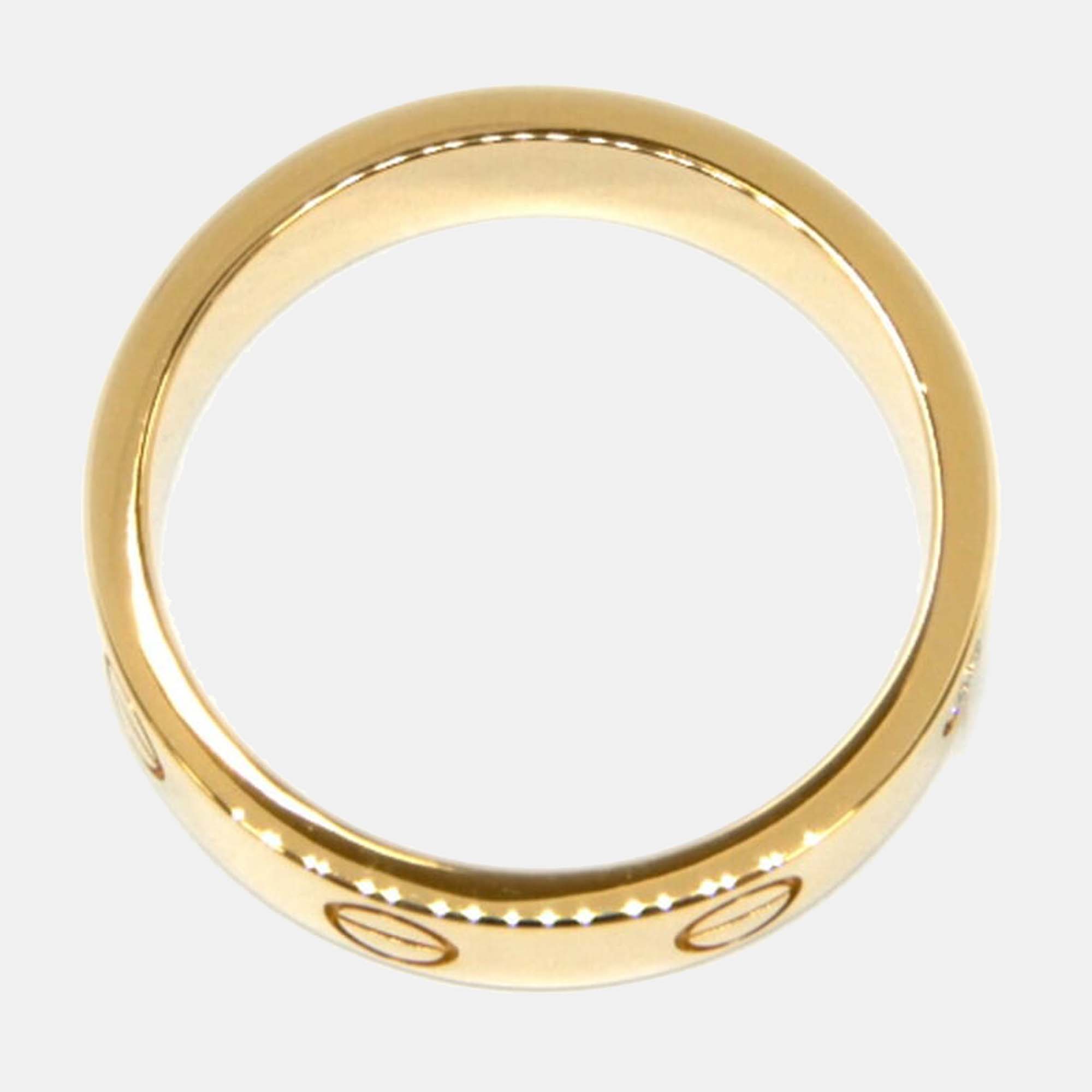 

Cartier Love 18K Yellow Gold Diamond Ring EU 50